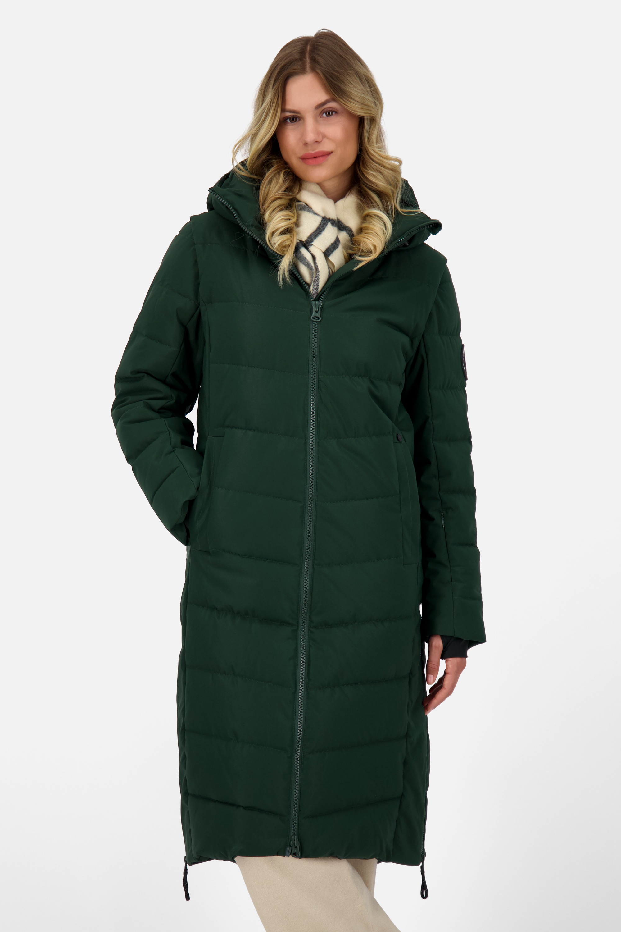 Alife & Kickin Steppjacke »Damen NellyAK A«, mit Kapuze, Mantel & Weste in einem, mit abnehmbaren Ärmeln in schmaler Passform