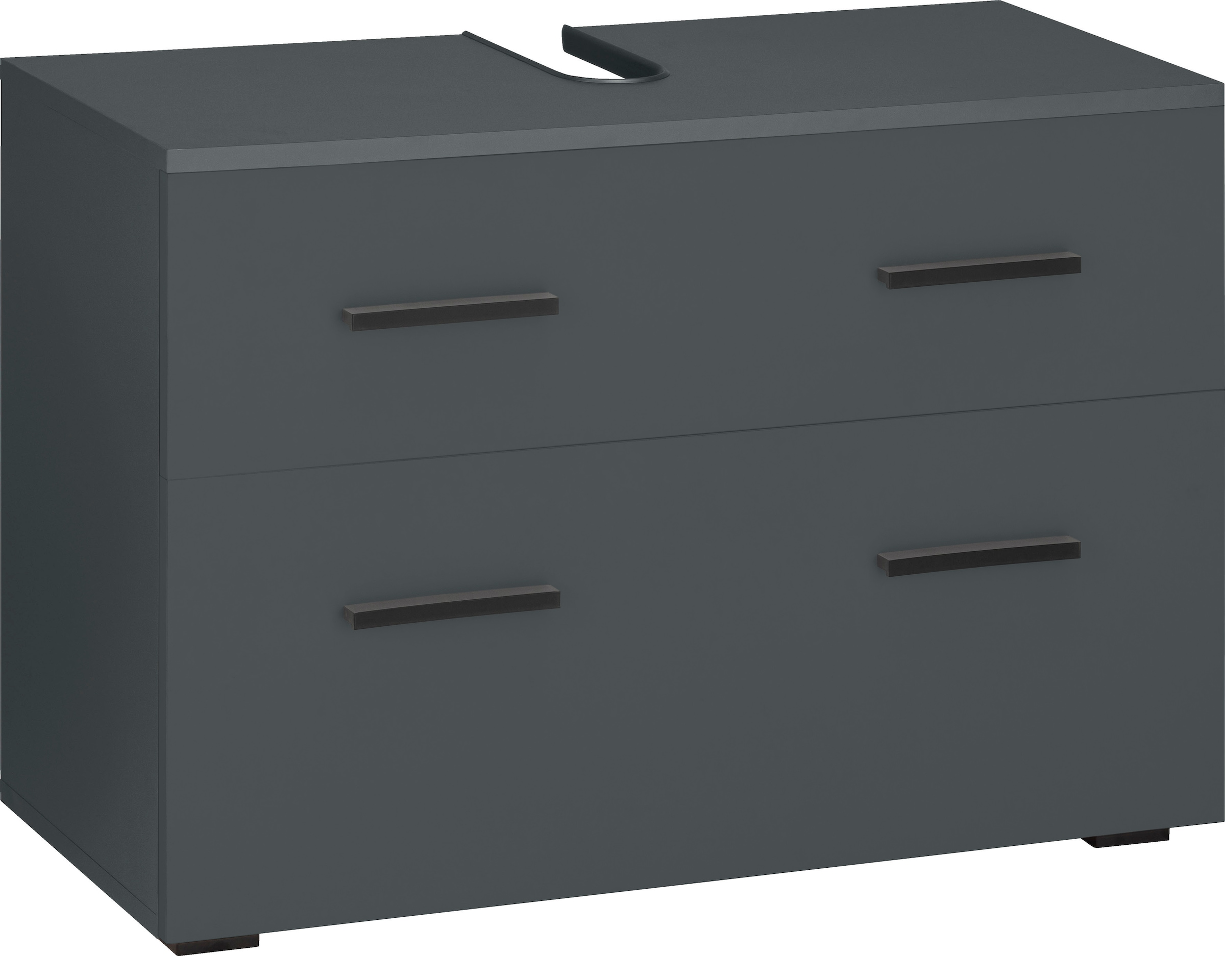 INOSIGN Waschbeckenunterschrank »Skara«, mit cm und 55 schwarze kaufen online Höhe 80 Schubkasten, Klappe Breite Griffe, cm