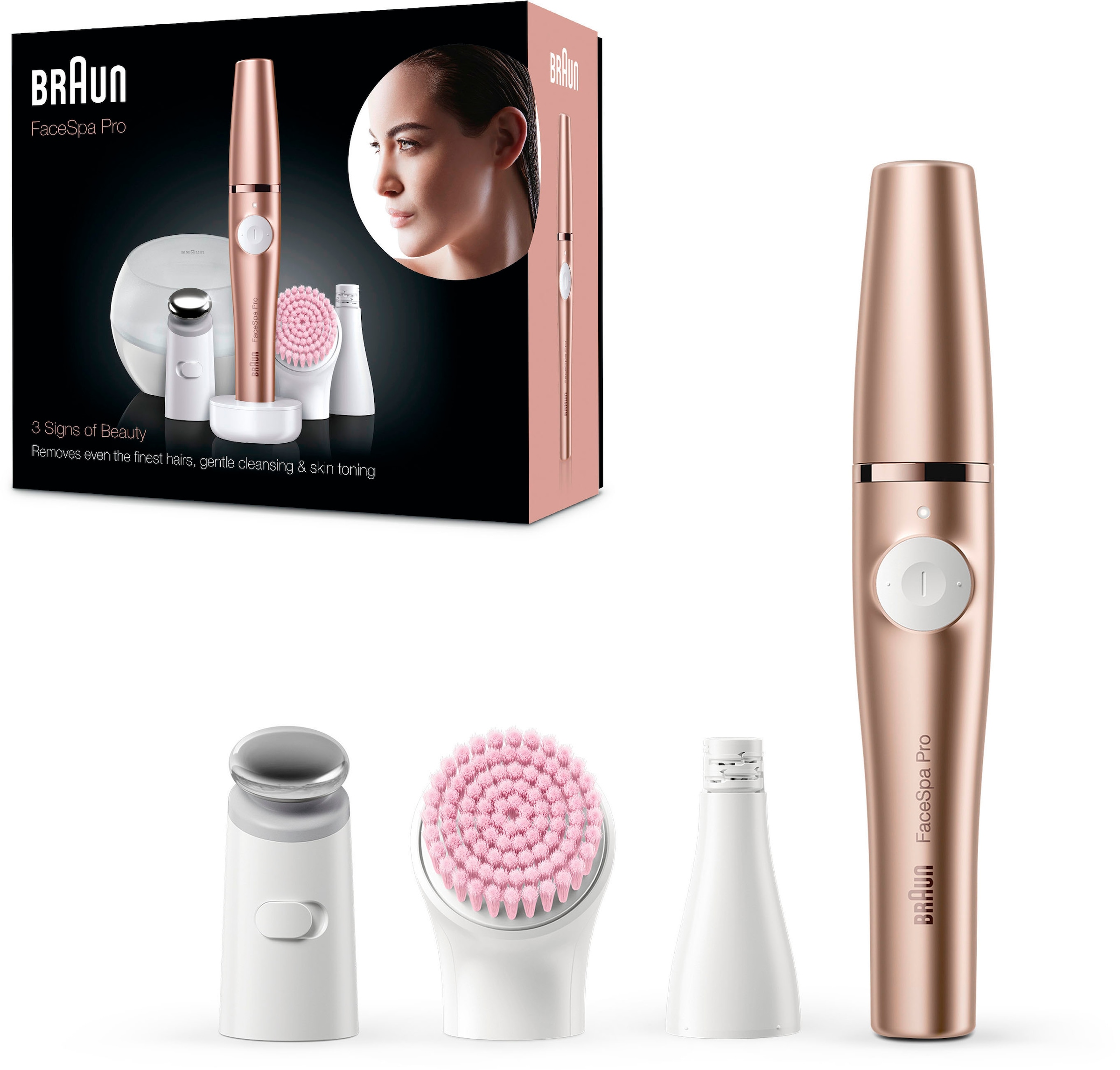 Braun Epilierer »FaceSpa Pro 921«, 2 St. Aufsätze, All-in-One Beauty-Gerät  zur Gesichts-Epilation online kaufen | Epilierer