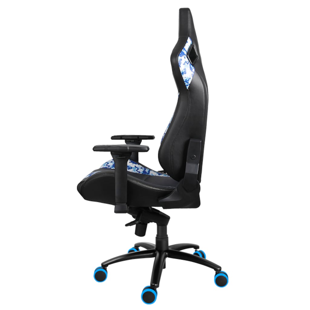 Sades Gaming-Stuhl »"Dorado" schwarz/camouflage/blau, Kunstleder, 4D-Armlehnen, ergonomischer Gamingstuhl, Bürostuhl, Schreibtischstuhl, geeignet für Jugendliche und Erwachsene«, 1 St.