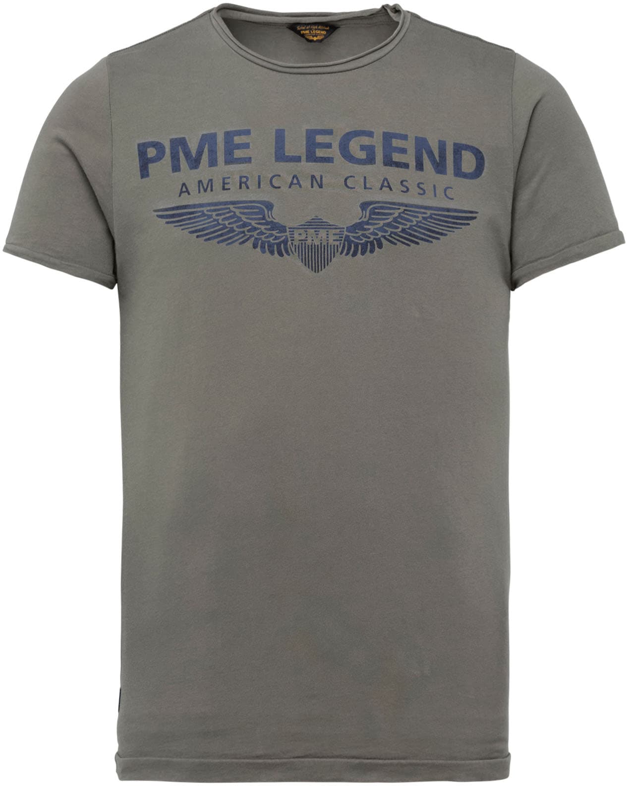 PME LEGEND T-Shirt, eingefasster Rundhalsausschnitt mit Rollkante