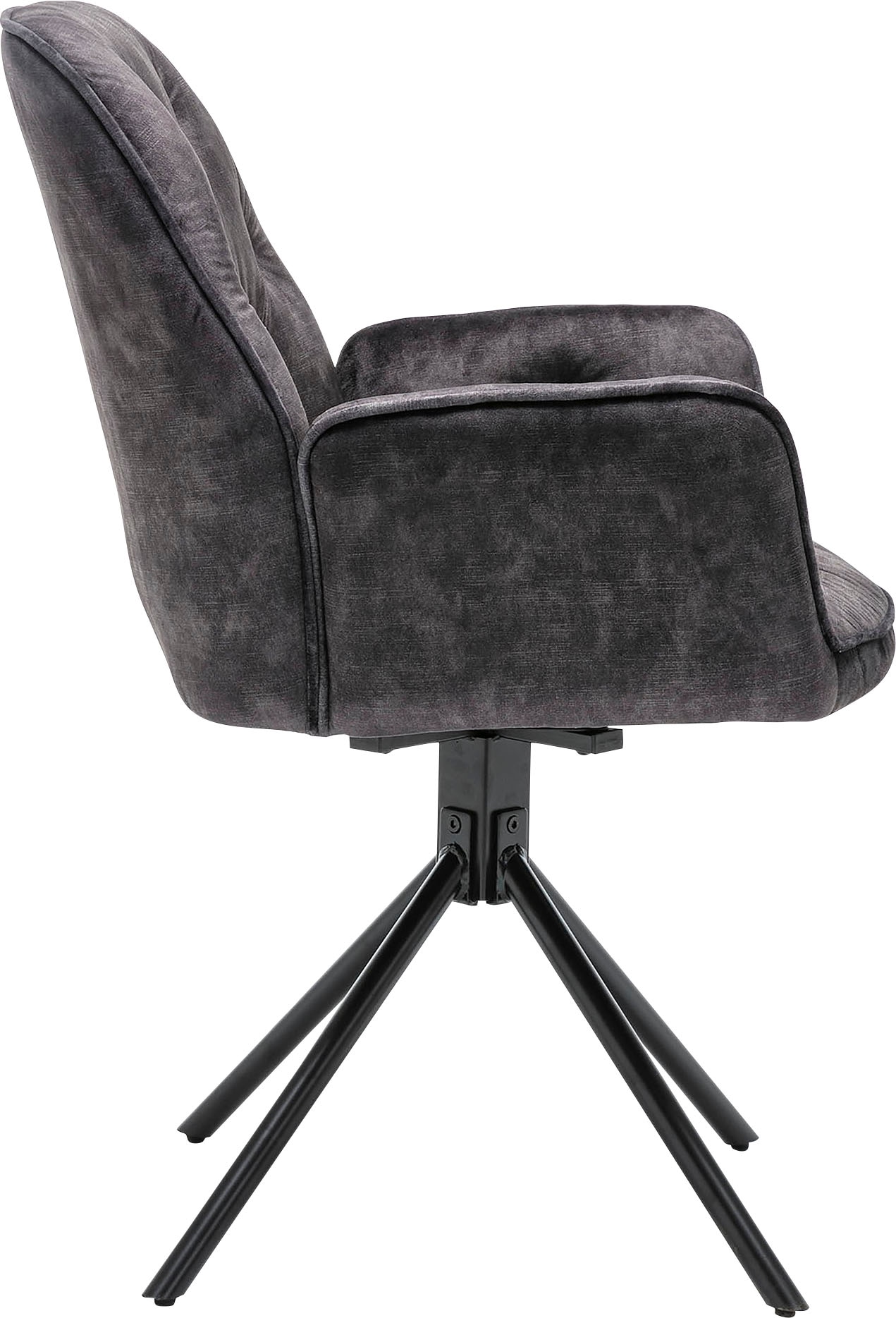 byLIVING Esszimmerstuhl »Sarina«, (Set), 2 St., Samtstoff Velvet, 2er-Set, hochwertiger Vintage-Samt Bezug mit Steppung, 360Grad drehbar