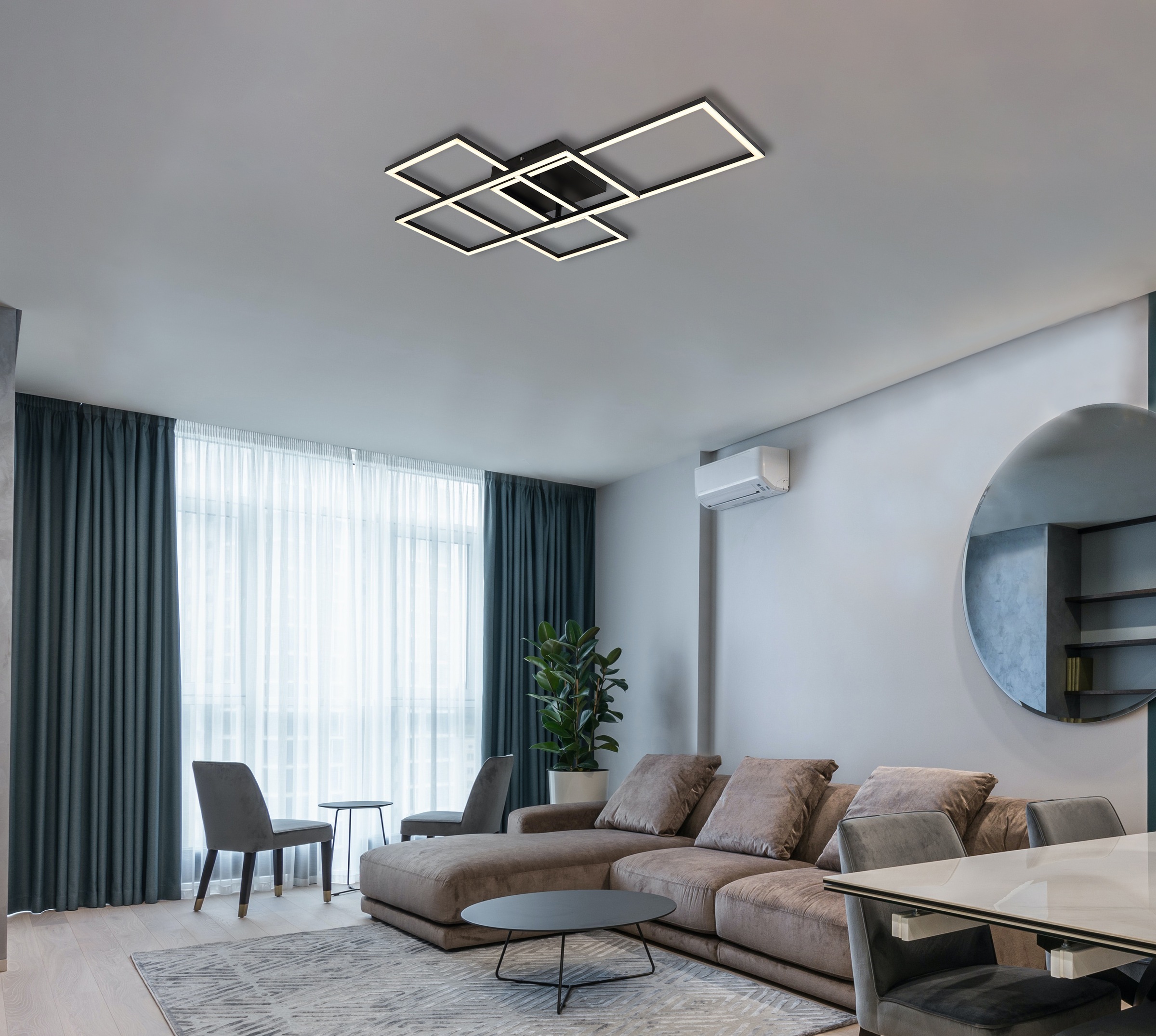 GLOBO LIGHTING LED Deckenleuchte »GABRIEL«, Leuchtmittel LED-Modul | LED fest integriert, Deckenlampe/Wohnzimmer/Schlafzimmer/modern