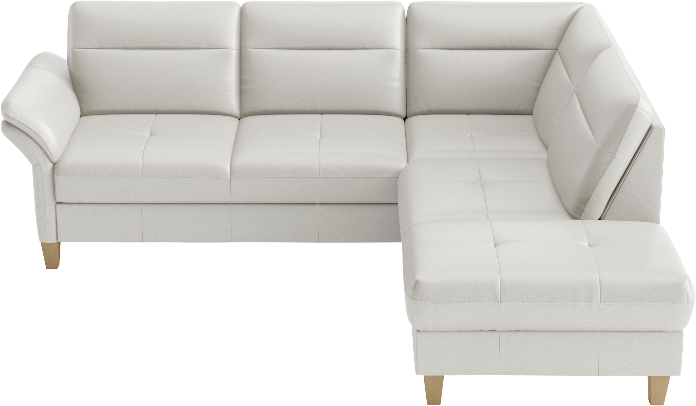 sit&more Ecksofa »Pamela L-Form, Leder, B: 218 cm« optional Armteilverstellung, Bettfunktion & Bettkasten