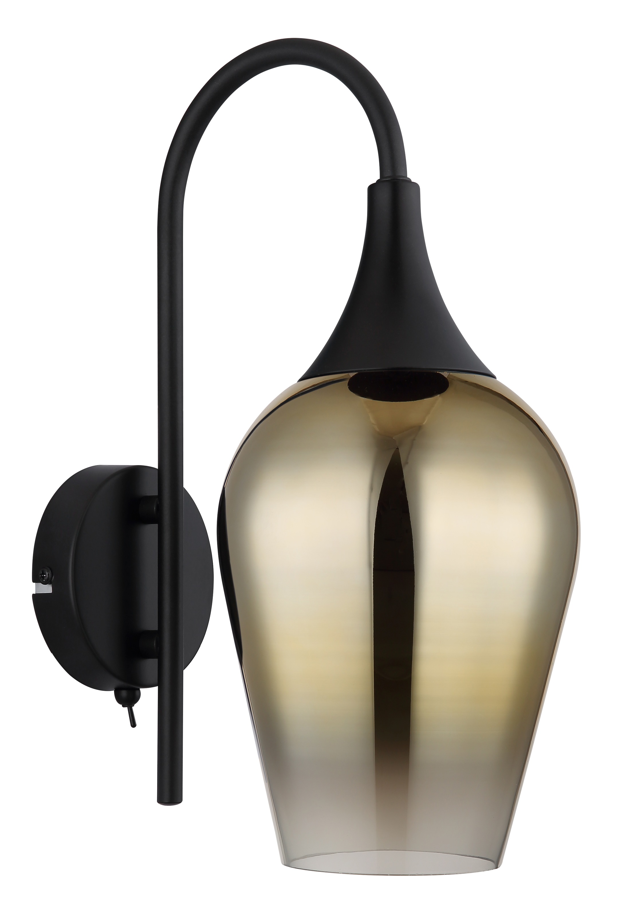 GLOBO LIGHTING Wandleuchte »LAVUS«, Leuchtmittel E27 | ohne Leuchtmittel, Tischlampe/Glas goldfarben/Schlafzimmer/Wohnzimmer/Flur