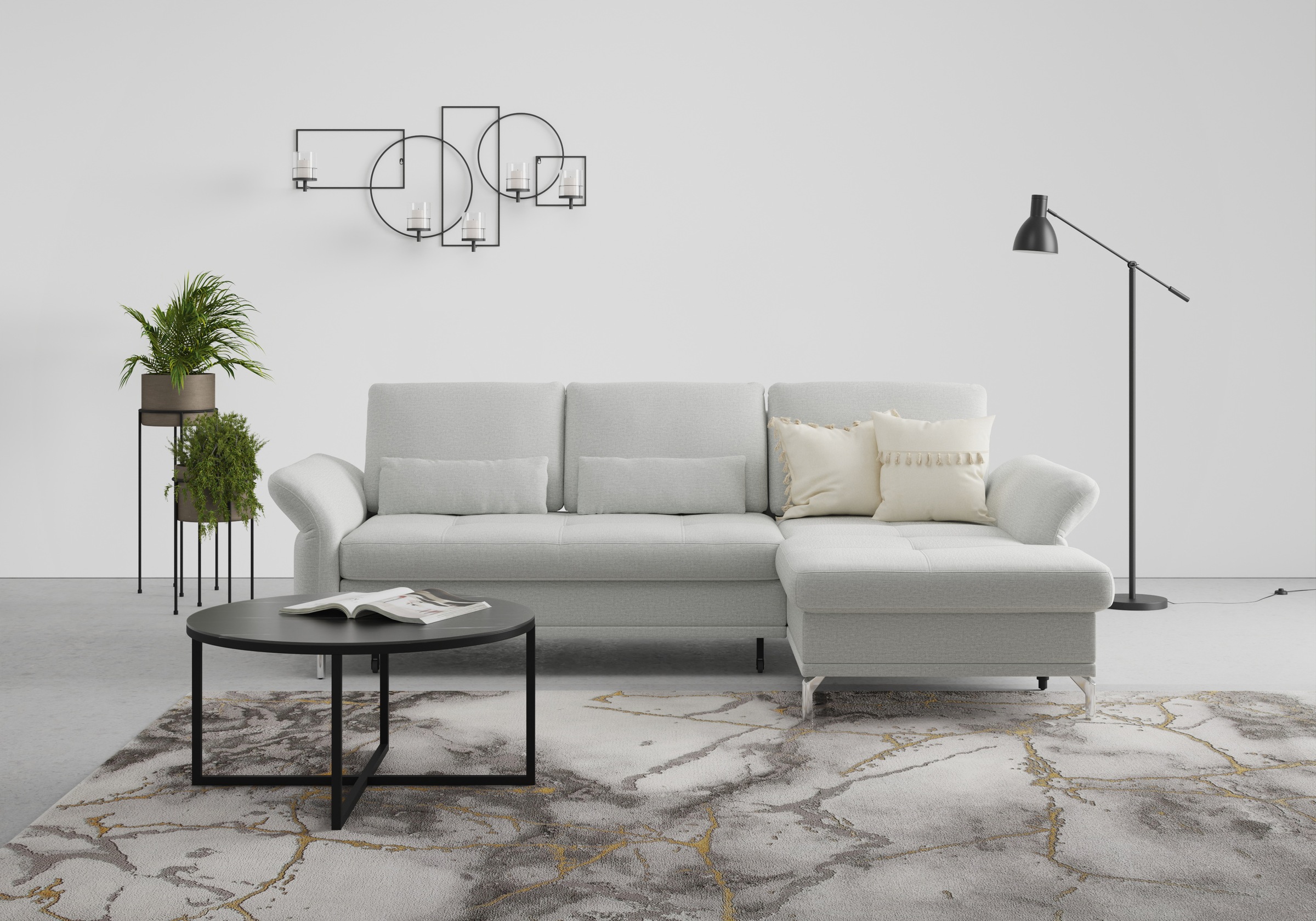 Home affaire Ecksofa »Palm Beach L-Form« Federkern, mit Sitztiefenverstellu günstig online kaufen