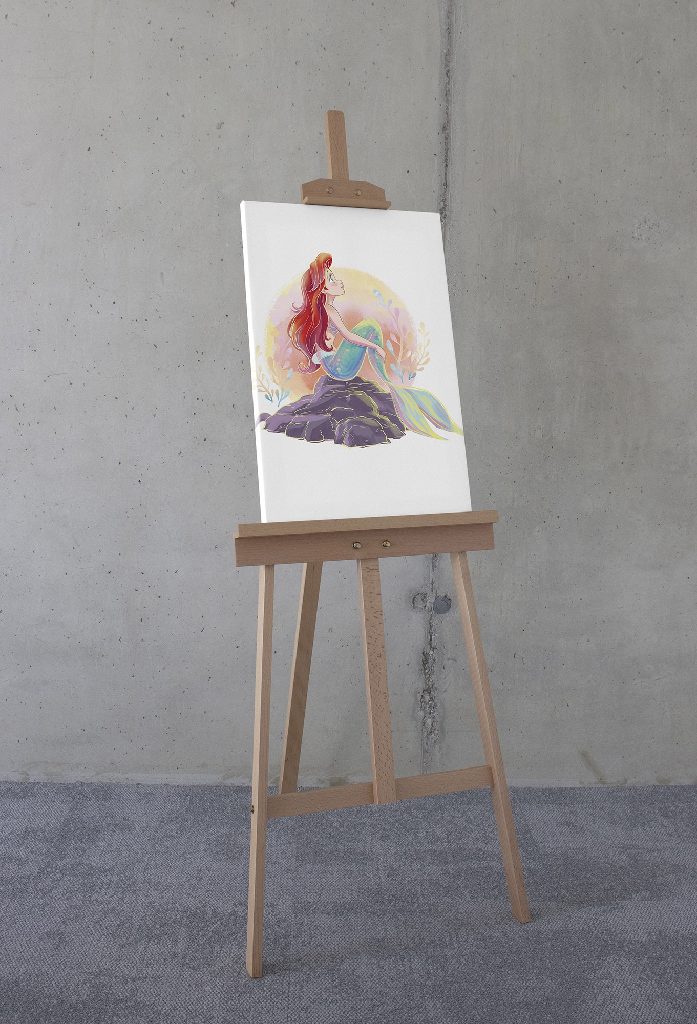 Komar Leinwandbild »Disney Ariel Sunrise«, Disney, (1 St.), 40 x 60 cm (Breite x Höhe) - Kinderzimmer, Dekoration