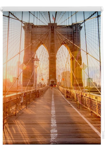 LICHTBLICK ORIGINAL Seitenzugrollo »Klemmfix Motiv Brooklyn Bridge«, Lichtschutz, ohne... kaufen