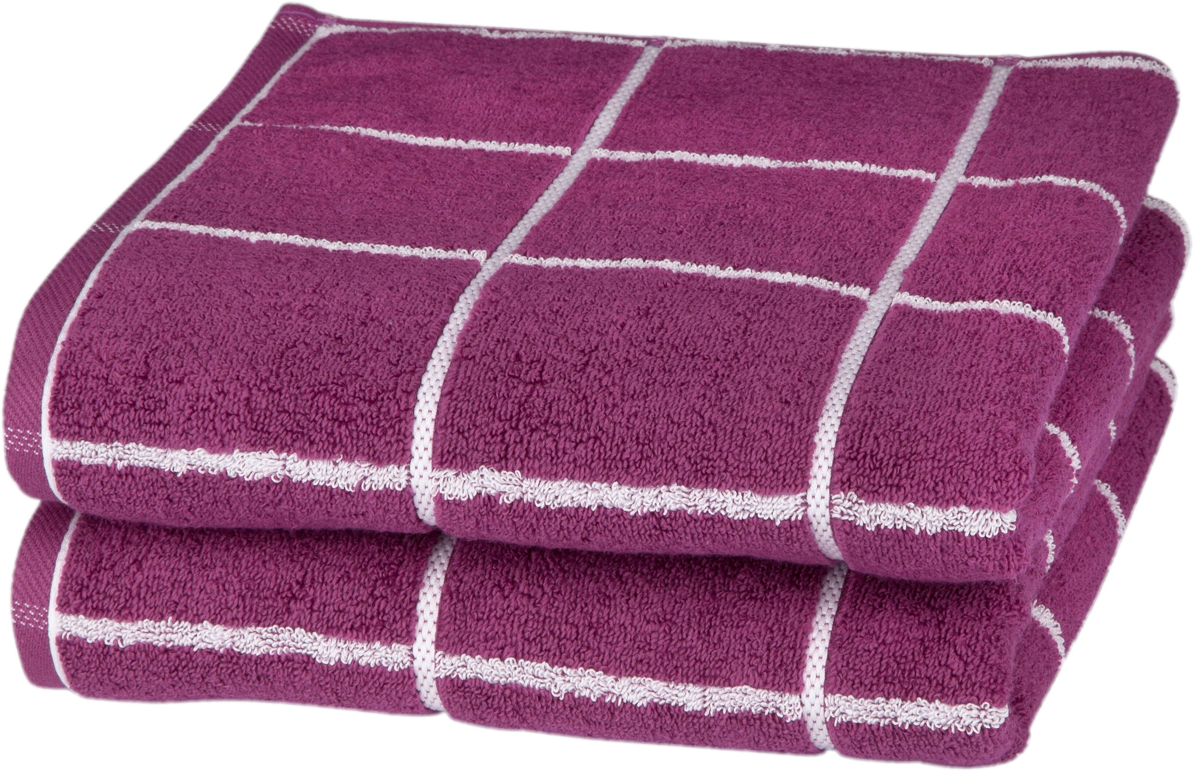ROSS Handtücher »Cashmere Überkaro«, (2 St.), in modischen Farben günstig online kaufen