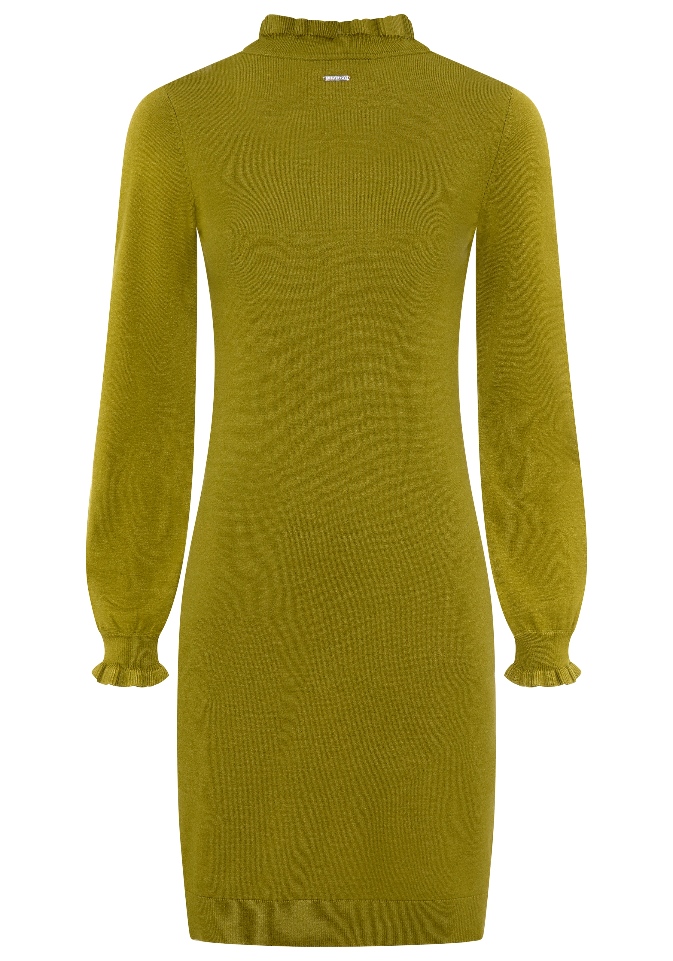 Laura Scott Strickkleid, aus Viskosemischung mit femininem Rüschendetail