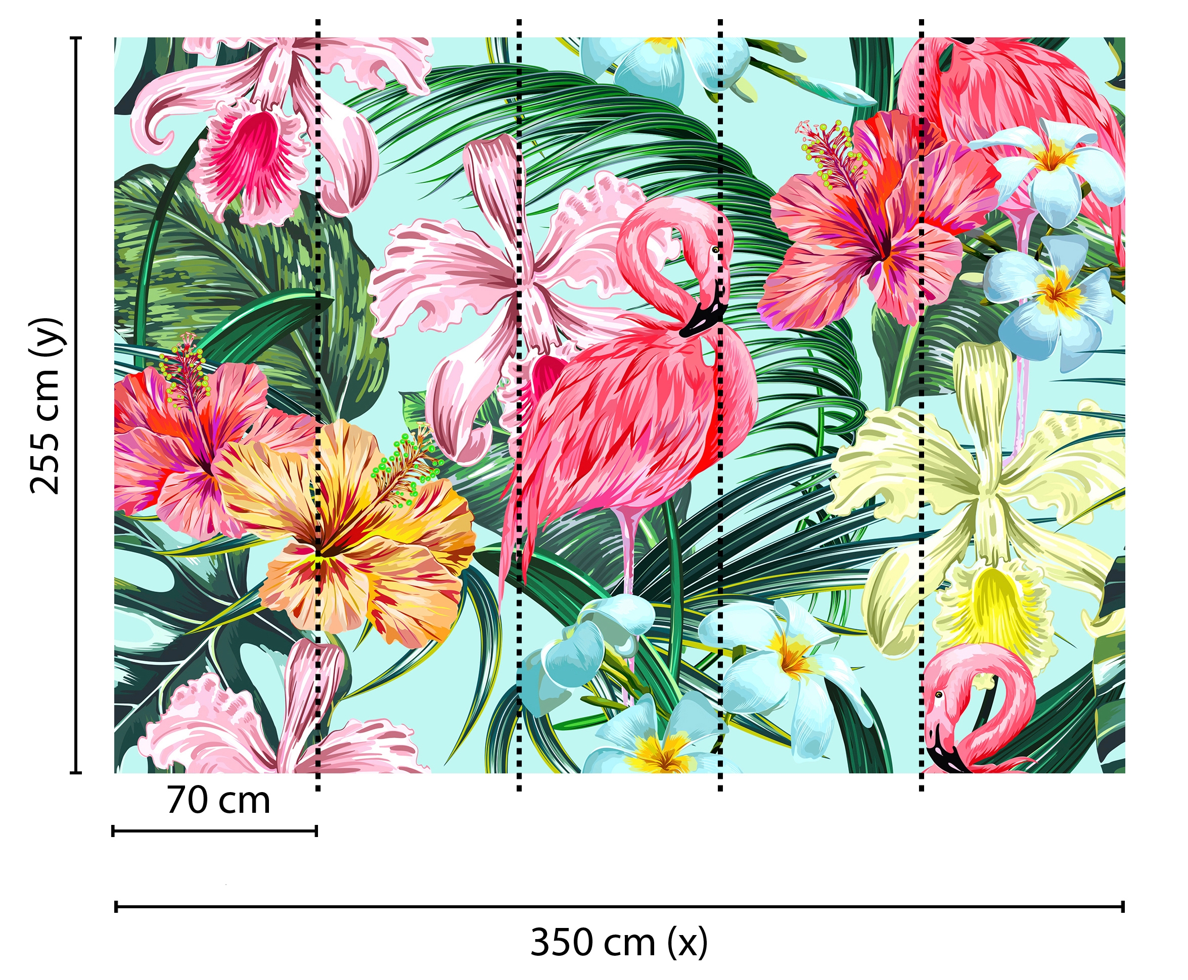 living walls Fototapete »Designwalls Flamingo Art 1«, Vlies, Wand, Schräge, Decke