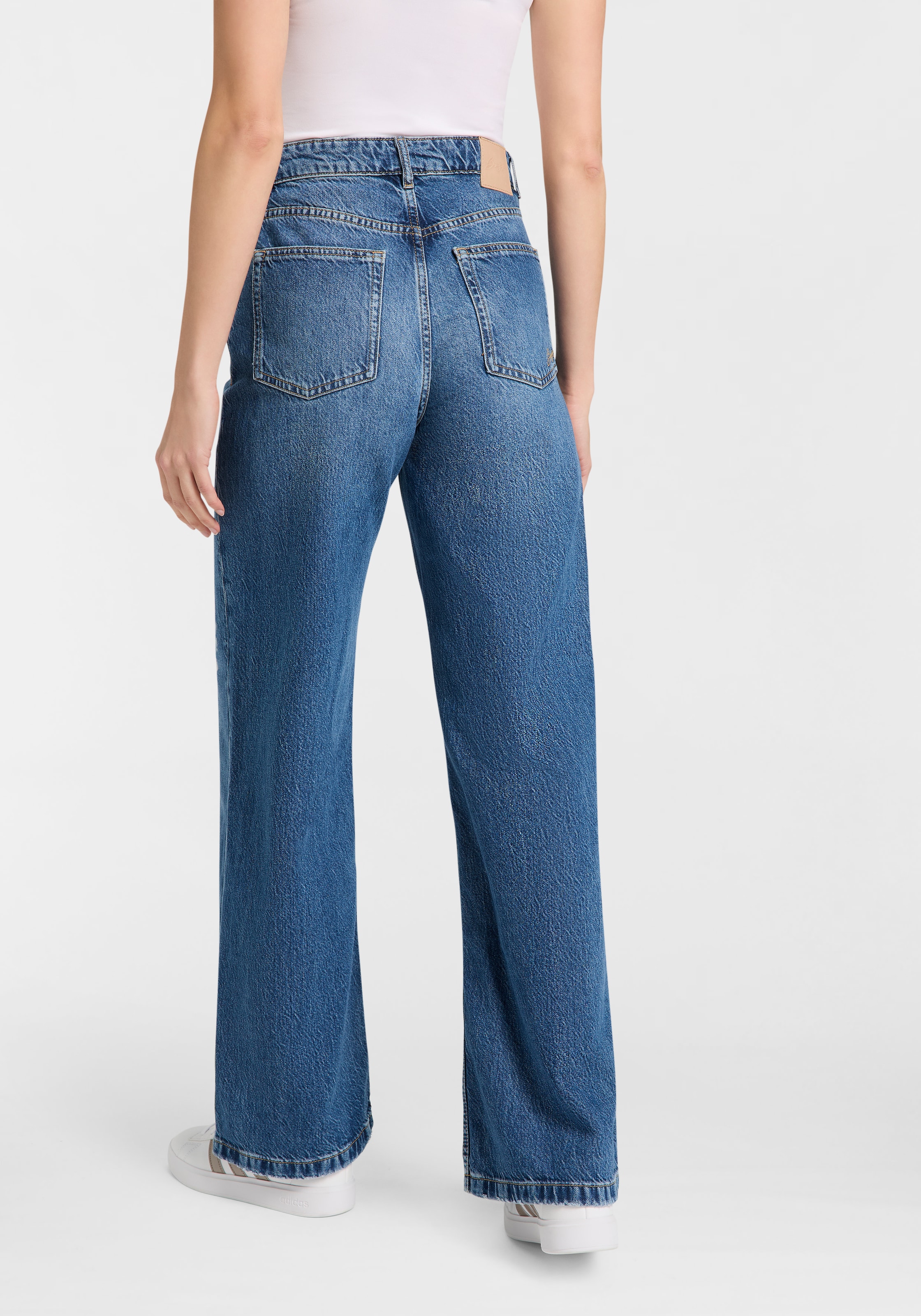 BOSS ORANGE Weite Jeans »Marlene High Rise Premium Damenmode«, mit hohem Bund, High Waist
