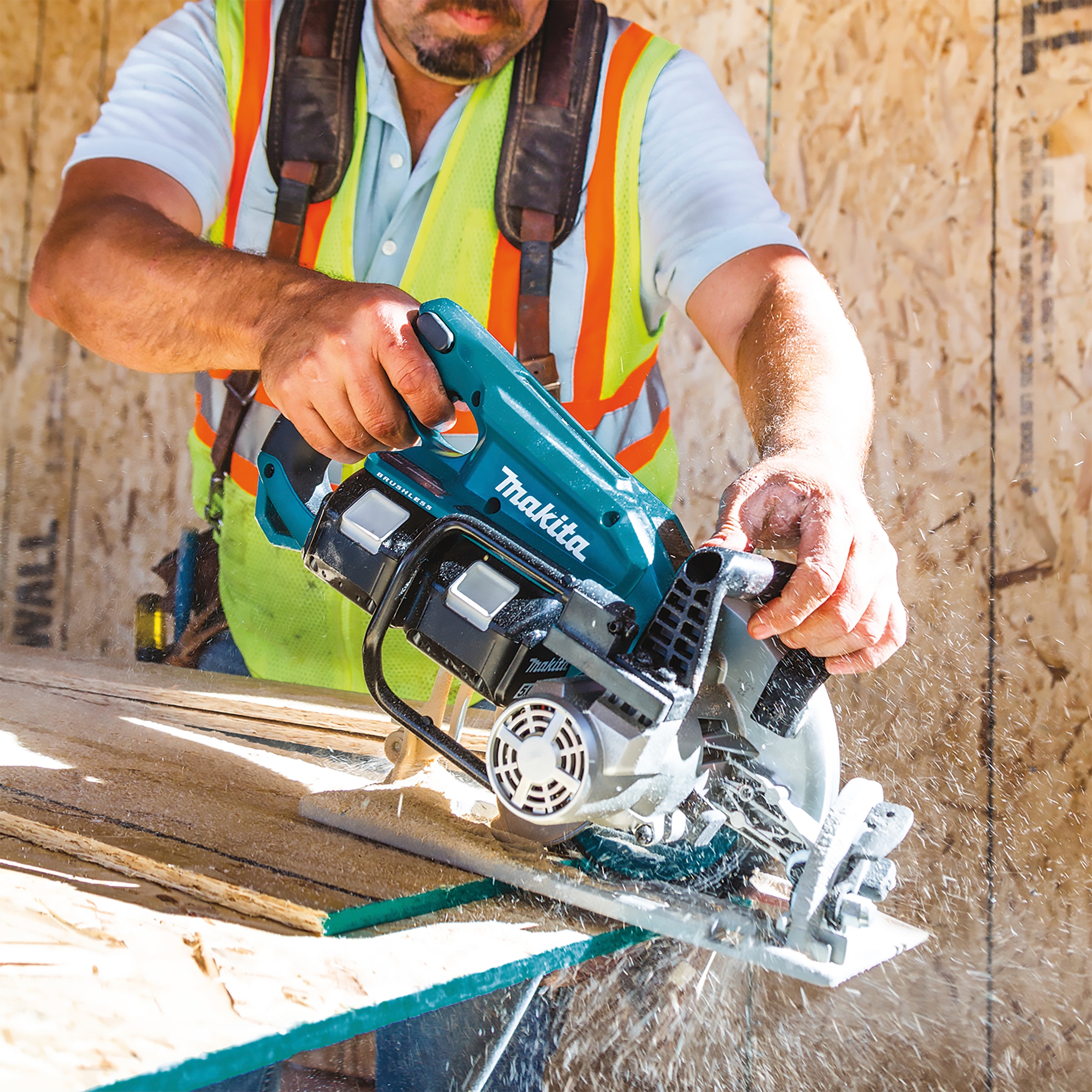 Makita Akku-Handkreissäge »DRS780Z«, 62 mm, 2x 18 V, ohne Akku & Ladegerät