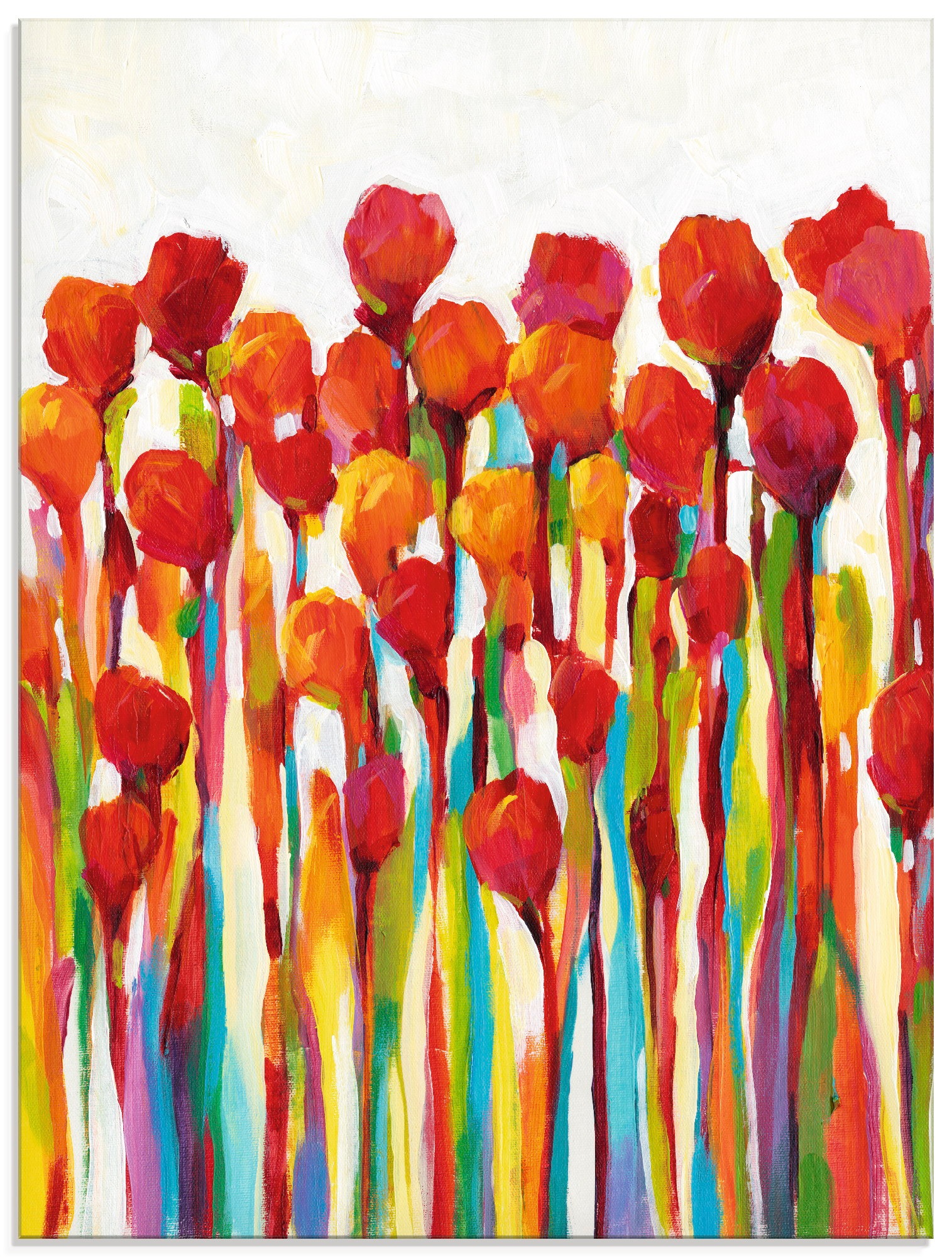 Artland Glasbild »Strotzen mit Farben I« Blumenwiese 1 Stk. tlg. in verschi günstig online kaufen