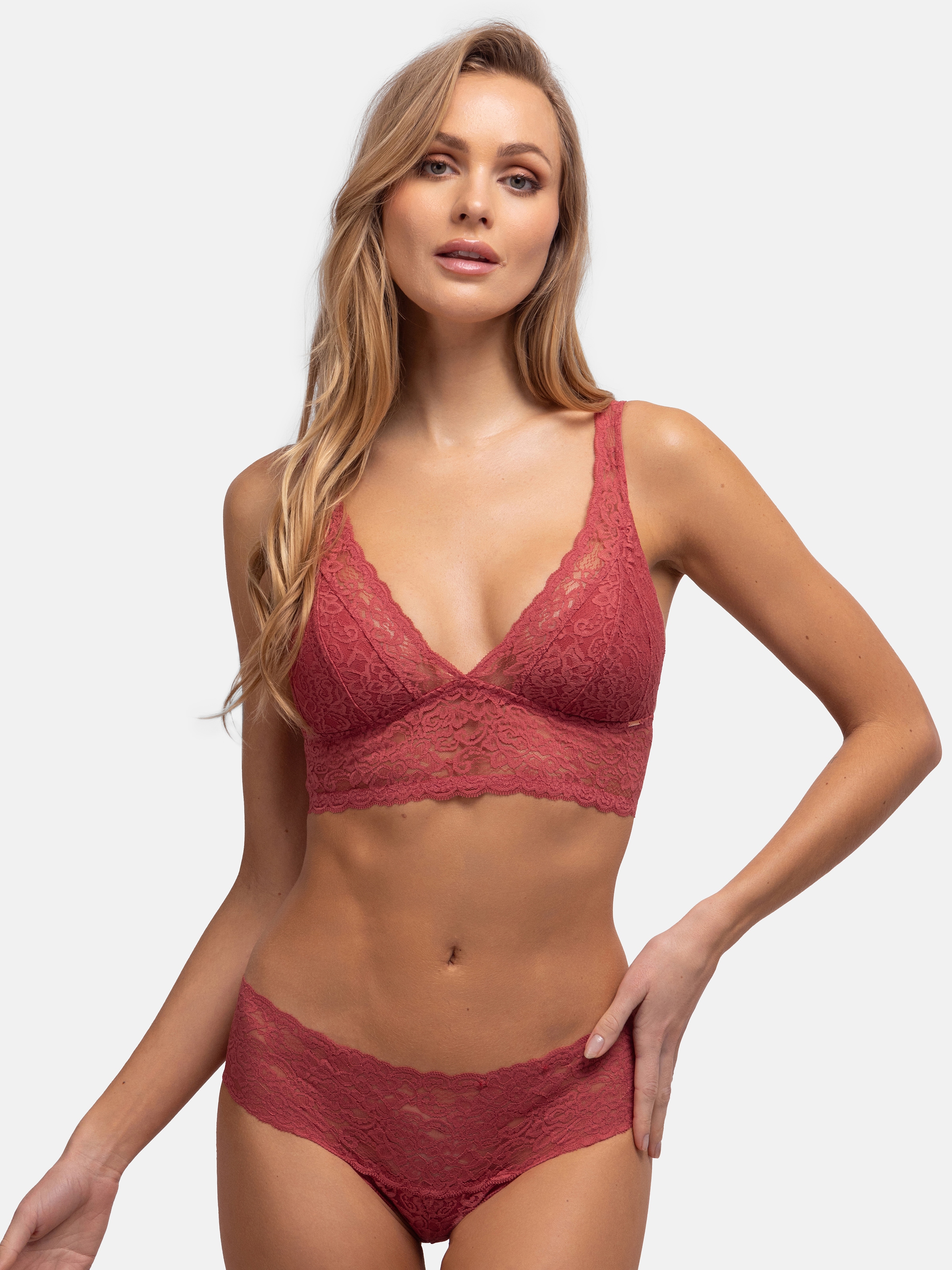 Dorina Bralette »LANA-2PP«, ohne Bügel, florale Spitze, breites Unterbrustband