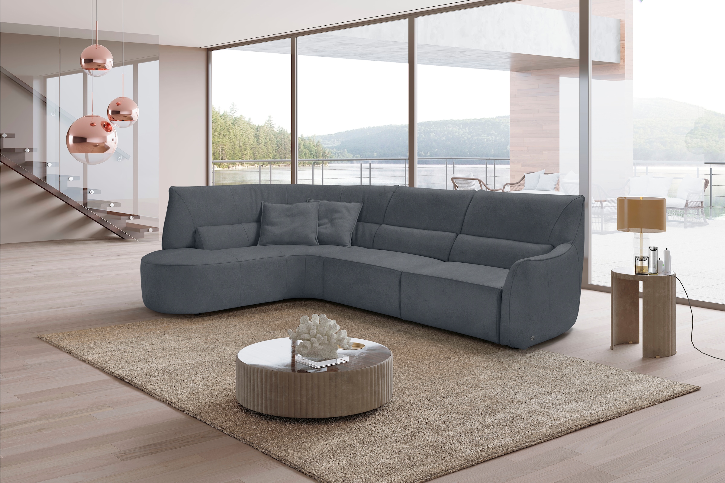 Egoitaliano Ecksofa »Puffy, extravagant & edel, Retro Designsofa, hoher Sit günstig online kaufen