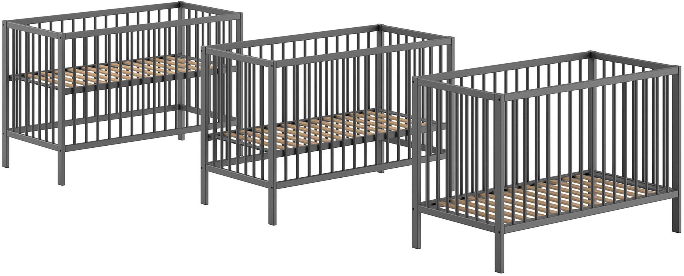 Vipack Babybett »Dino 60/120 cm mit 3-fach verstellbarem Lattenrost, stabil günstig online kaufen