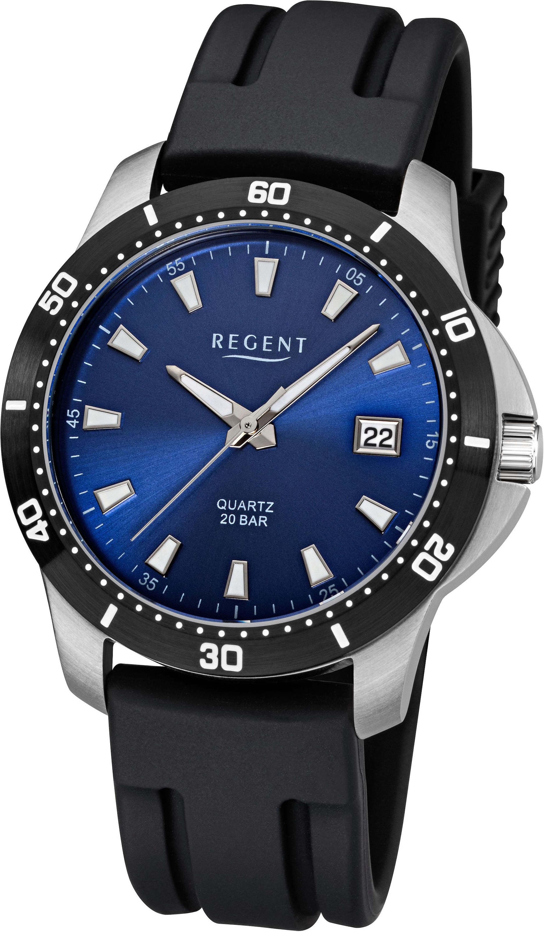 Regent Quarzuhr »1762.42.64, F1028«, Armbanduhr, Herrenuhr, Datum, bis 20 b günstig online kaufen