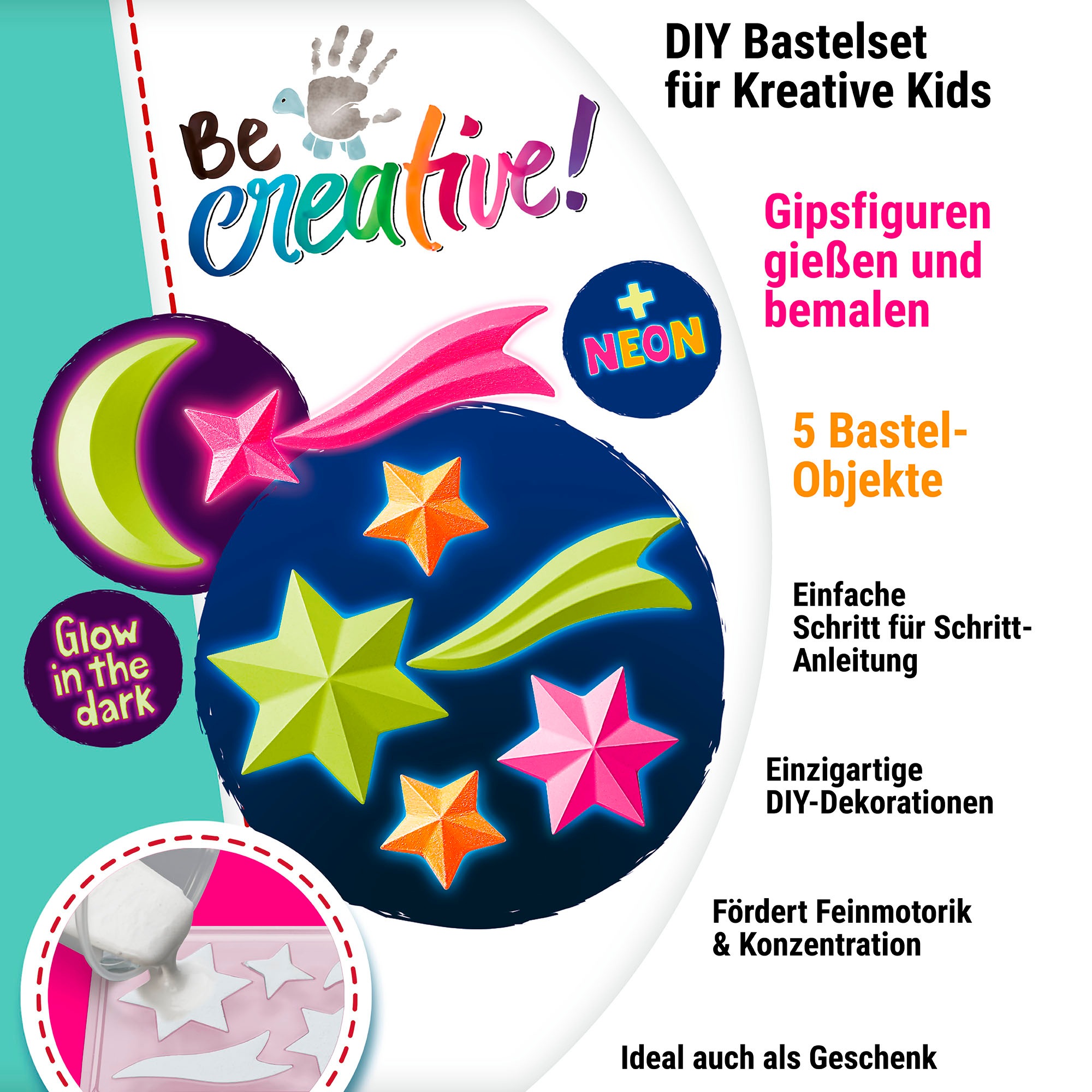 Ravensburger Kreativset »BeCreative Mini, Leuchtsterne«, Made in Europe