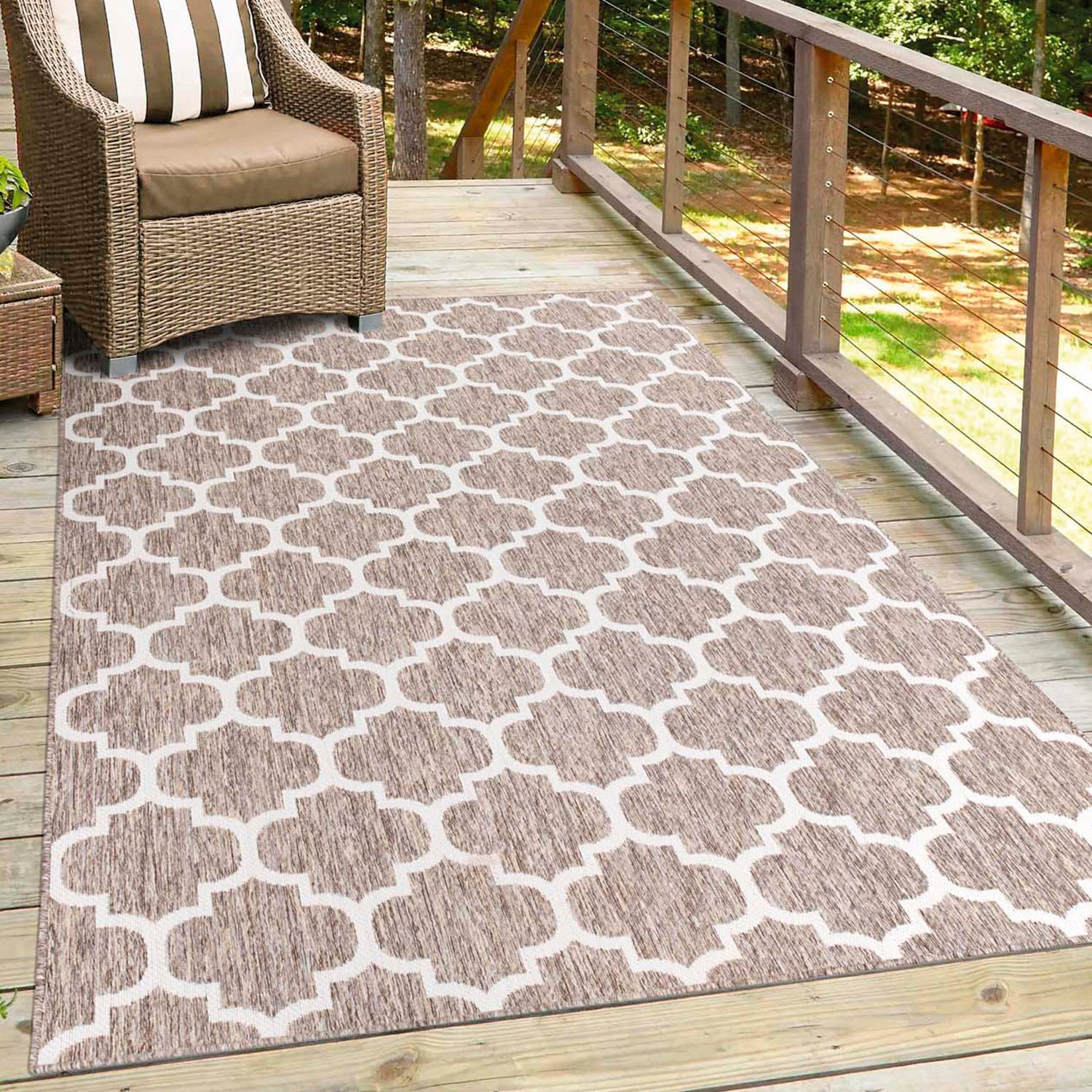 Carpet City Outdoorteppich »Outdoor 462«, rechteckig, 5 mm Höhe, Läufer, UV-beständig, Flachgewebe, auch quadratisch, In- und Outdoor