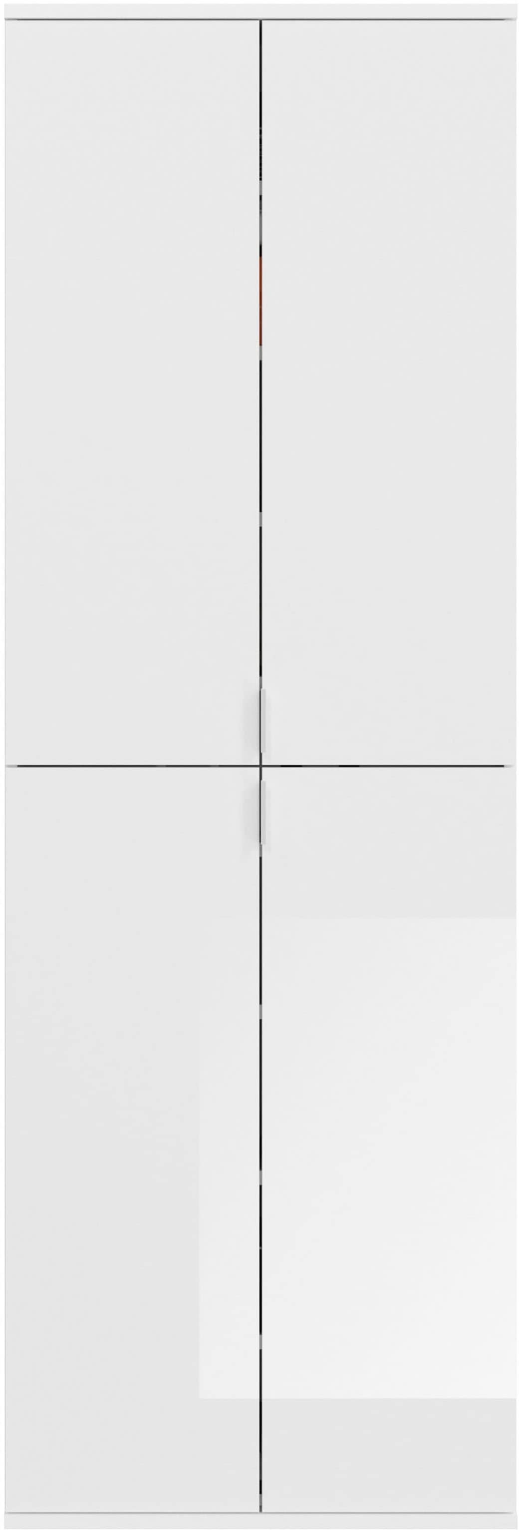 INOSIGN Garderoben-Set »Trondheim, Breite 183 cm, best. aus 3 Schränken, 12 Türen, 27 Fächer«, (Set, 3 St.), inkl. ausziehbarer Kleiderstange, Garderobenschrank, Kleiderschrank