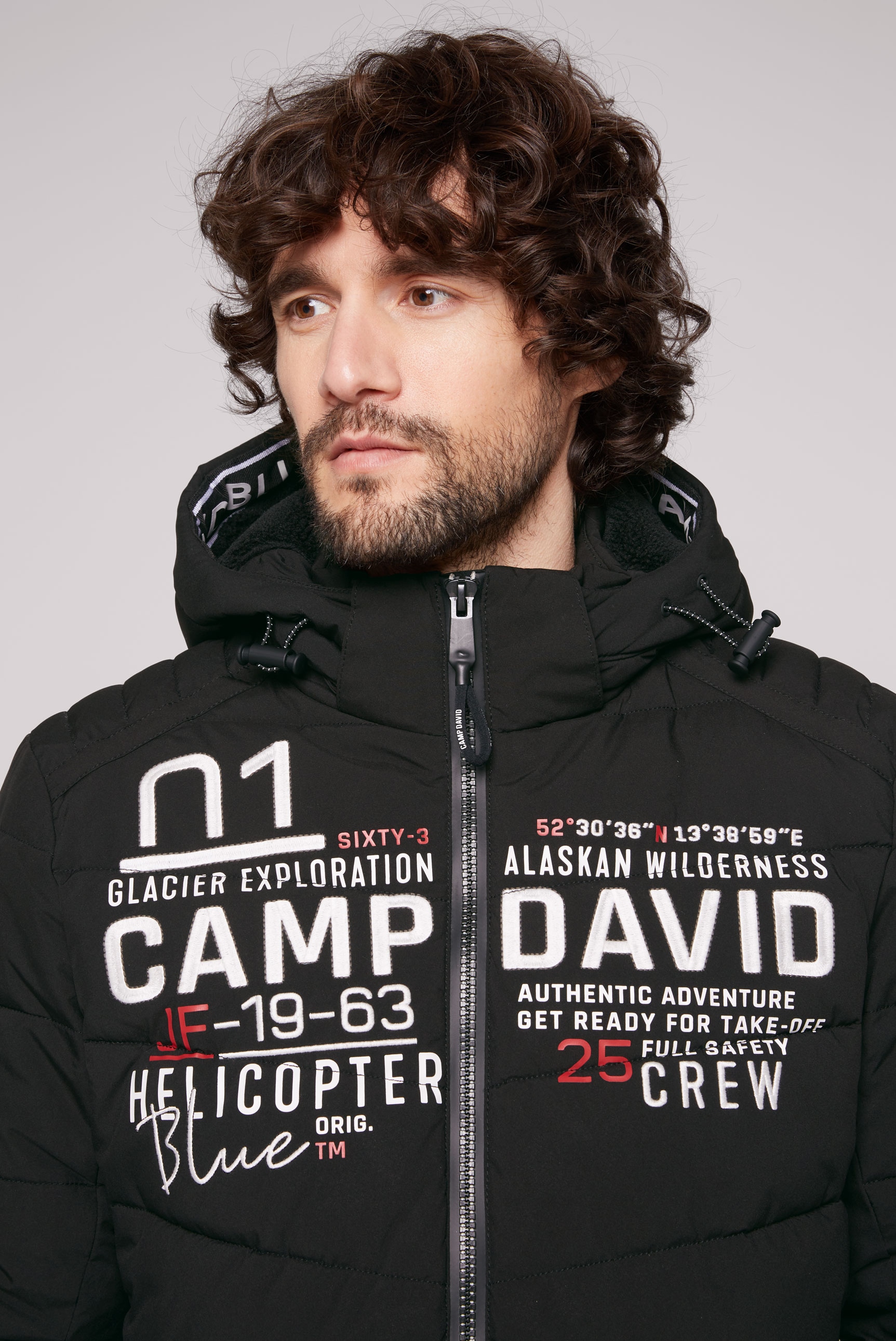 mit im DAVID CAMP Outdoorjacke, bei Kapuze, online mit Windbreaker-Bündchen Ärmel