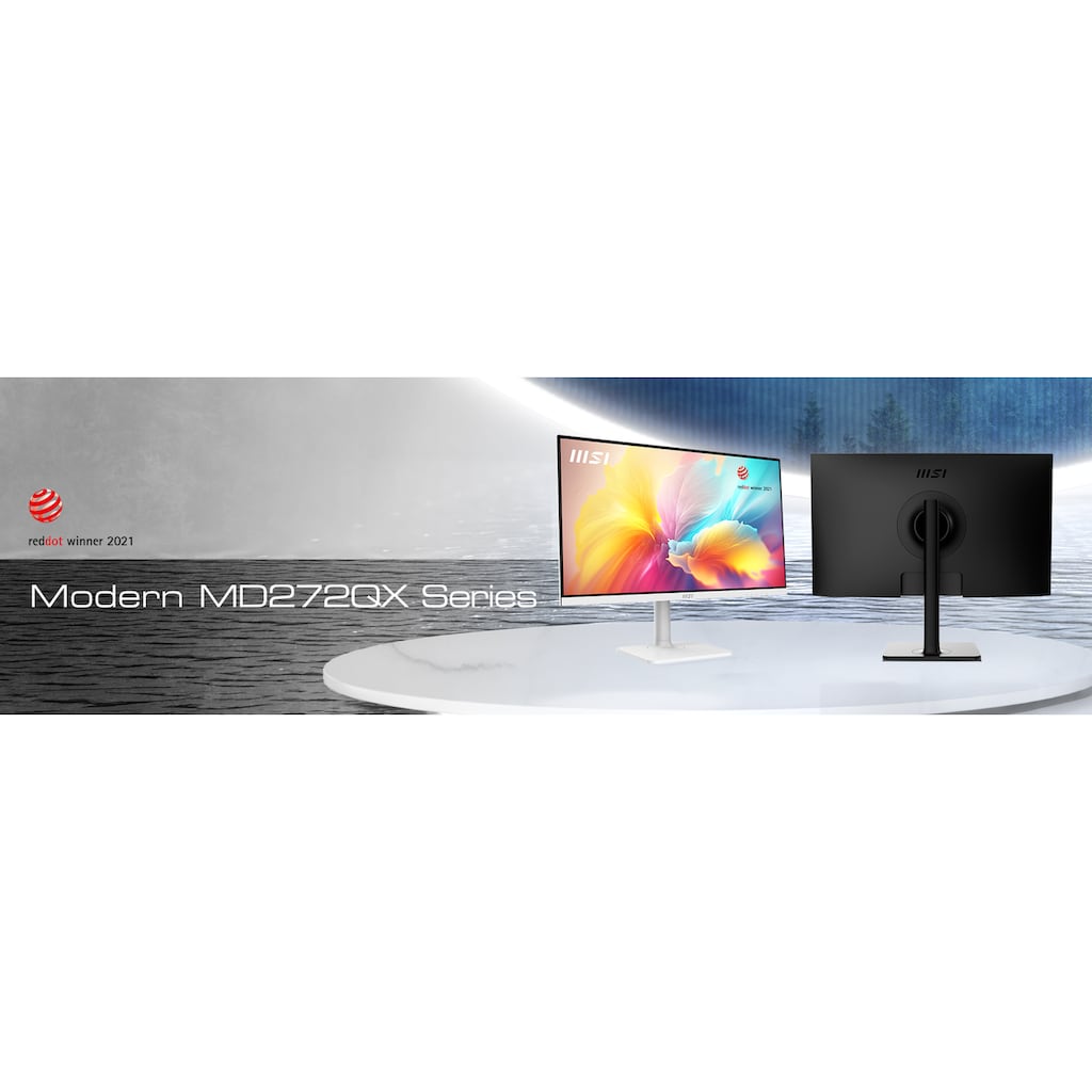 MSI LED-Monitor »Modern MD272QXP«, 69 cm/27 Zoll, 2560 x 1440 px, WQHD, 1 ms Reaktionszeit, 100 Hz, höhenverstellbar, 3 Jahre Herstellergarantie, USB-C