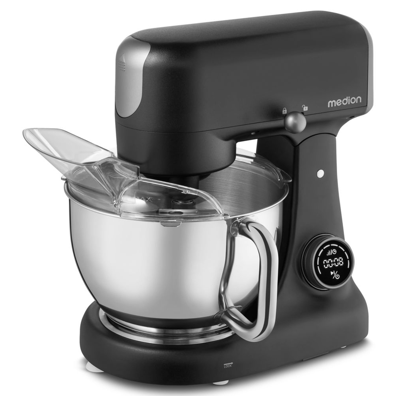 MEDION Küchenmaschine »MD 12600, 8 Geschwindigkeitsstufen, Impulsfunktion, DC-Motor, 4, 6 L« Mit umfangreichem Zubehör-Set, Fleischwolf-Aufsatz,...