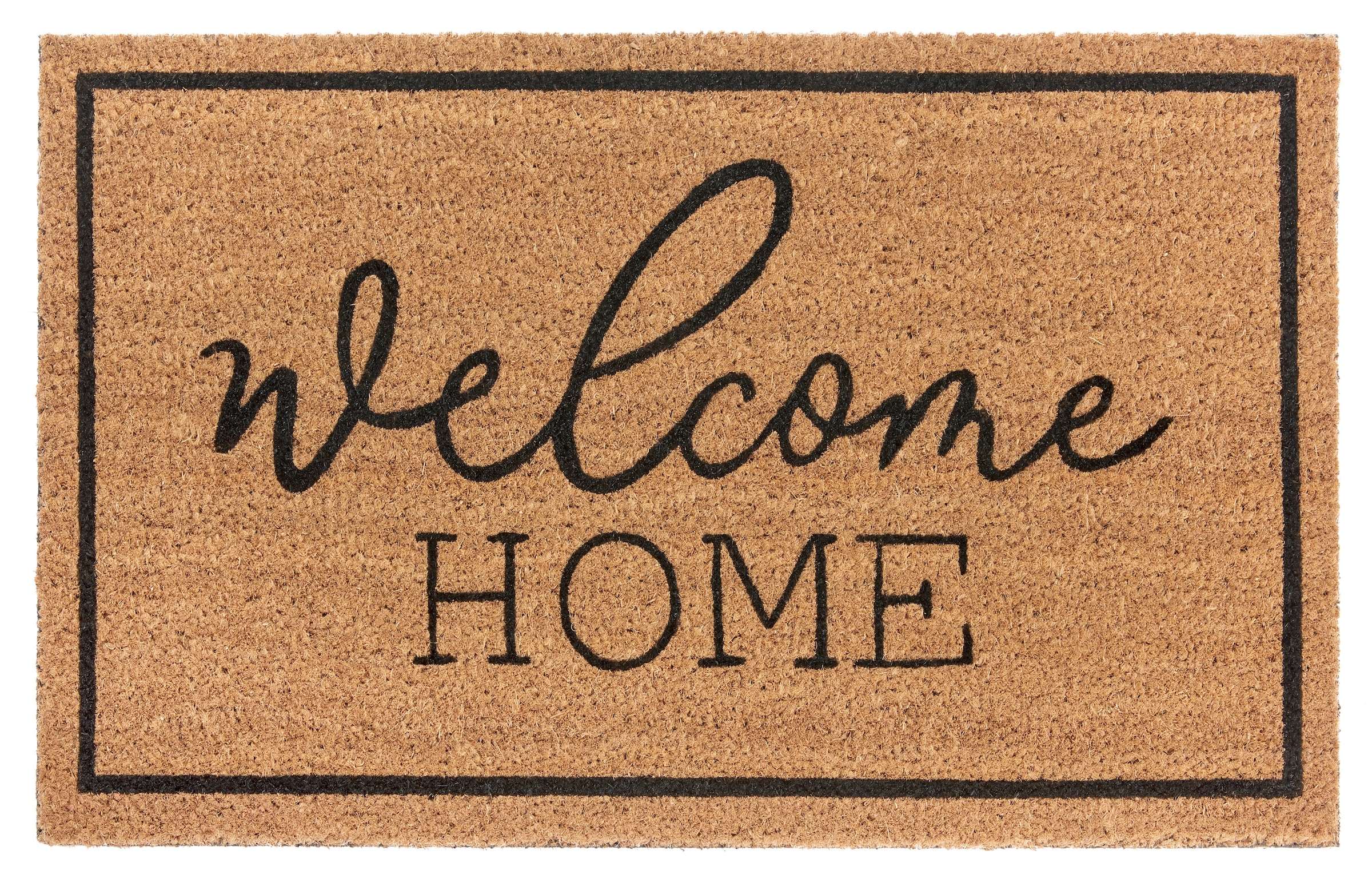 HANSE Home Fußmatte »Mix Mats Kokos Welcome Home, Türmatte«, rechteckig, 15 mm Höhe, Kokos, Schmutzfangmatte, Outdoor, Rutschfest, Innen, Kokosmatte, Flur