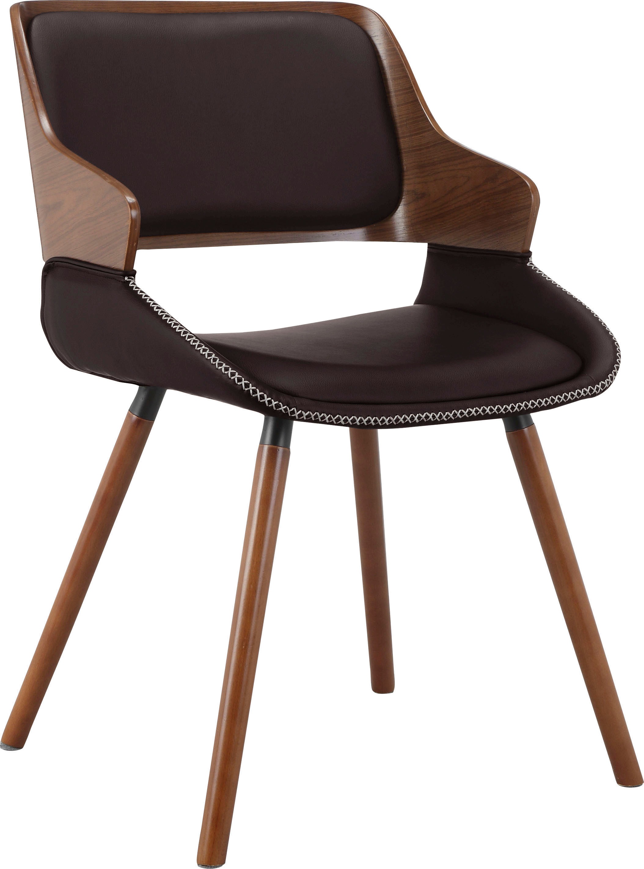 INOSIGN Armlehnstuhl »Yanara«, 2 Sitz- online cm festmontierten Pappelholz, Kunstleder, St., Sitzhöhe und 47,5 Rückenkissen, kaufen