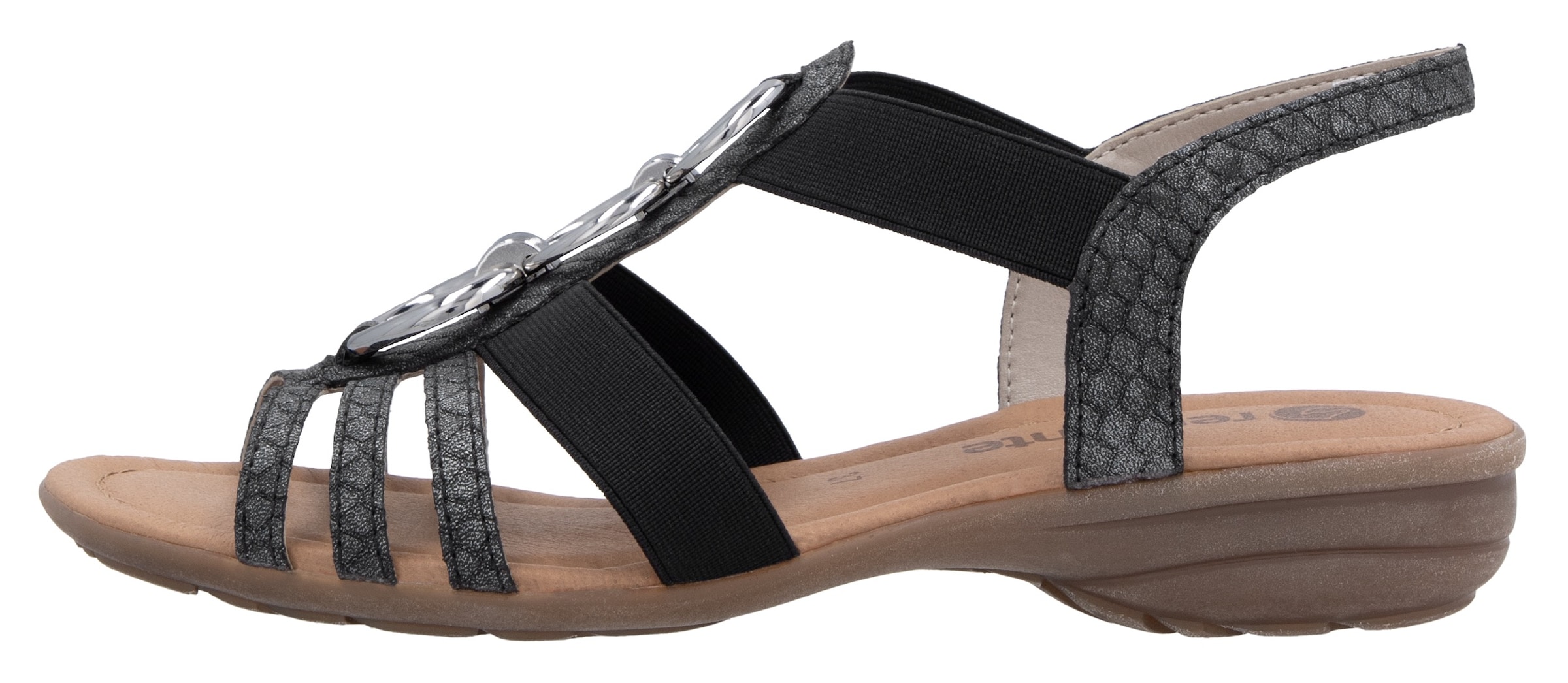 Remonte Riemchensandale, Keilabsatz, Sommerschuh, Sandalette mit Gummizügen