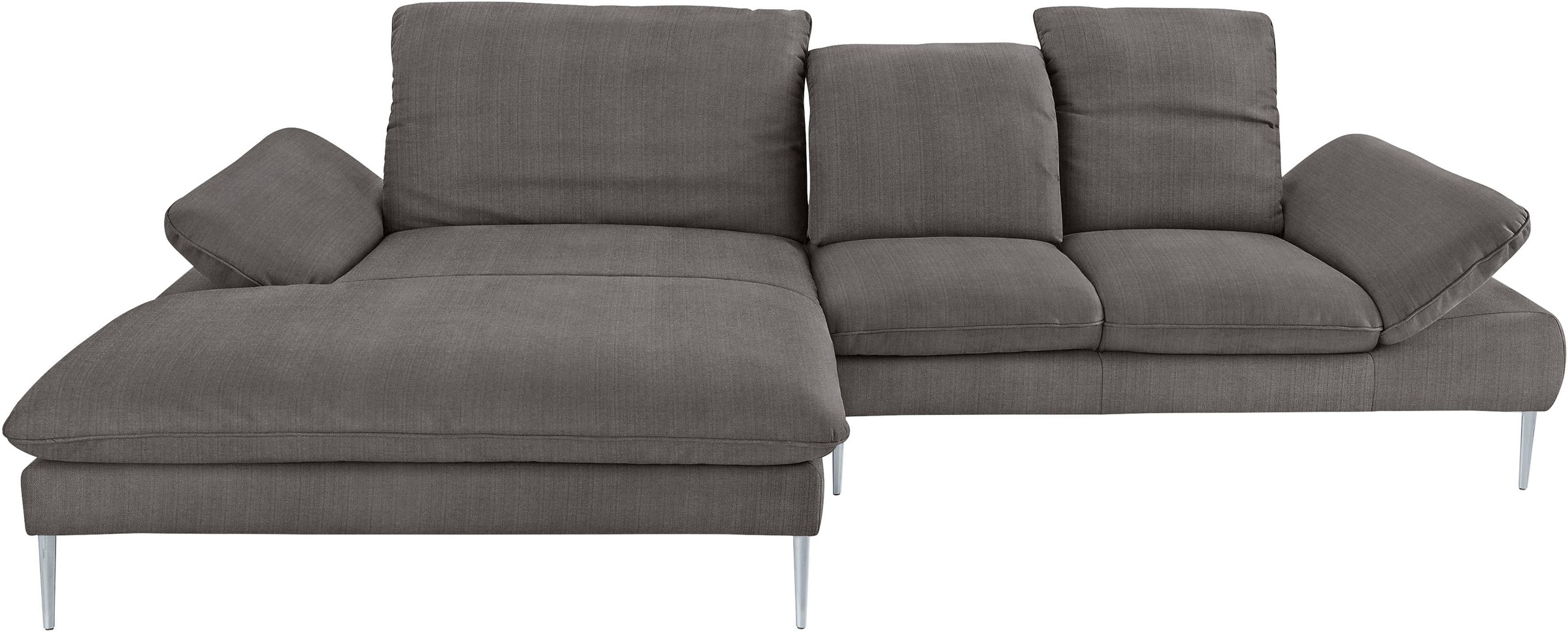W.SCHILLIG Ecksofa »enjoy&MORE, Designsofa, elegant und bequem, L-Form«, mit Sitztiefenverstellung, Füße silber matt, Breite 310 cm