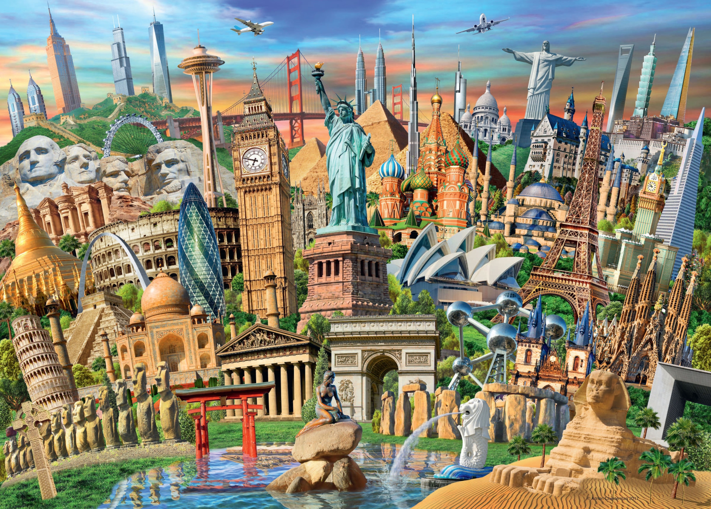Ravensburger Puzzle »Sehenswürdigkeiten weltweit«, Made in Germany