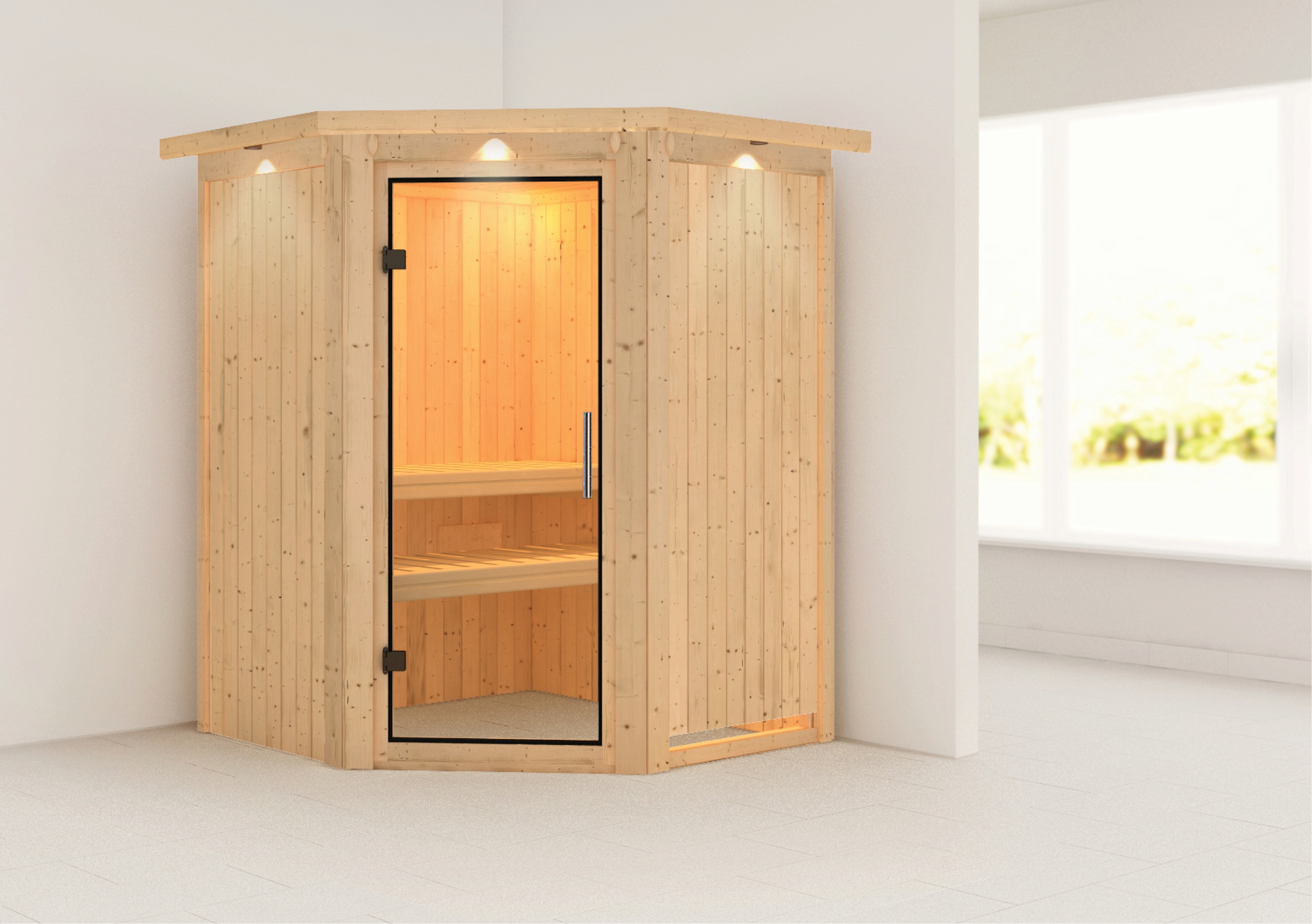Karibu Sauna »Larin« Set,  ohne Ofen