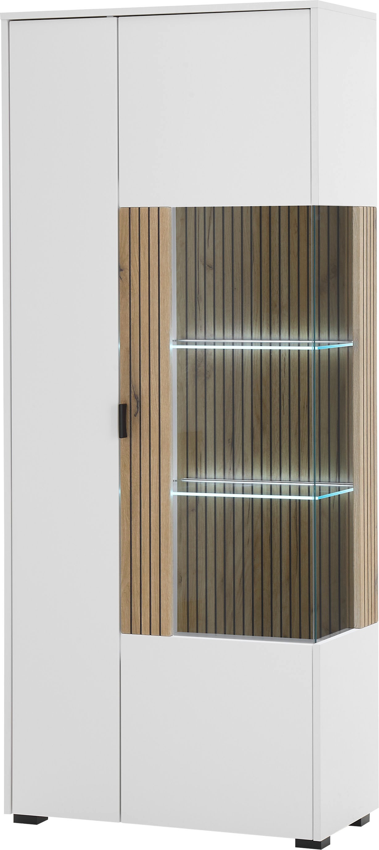 INOSIGN Vitrine »Hudson, Stauraumvitrine«, in moderner Trendfarbe, Griffe a günstig online kaufen