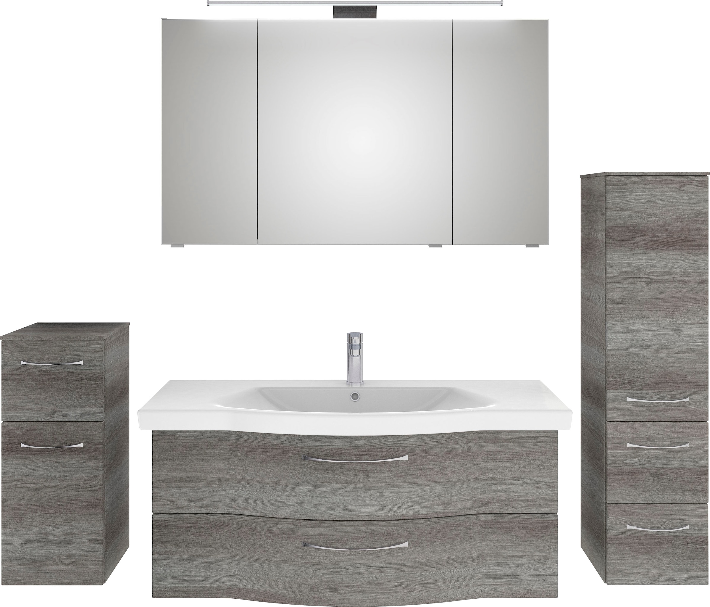 Saphir Badmöbel-Set »6005 Sprint 4-teilig, Keramik-Waschtisch mit LED-Spieg günstig online kaufen