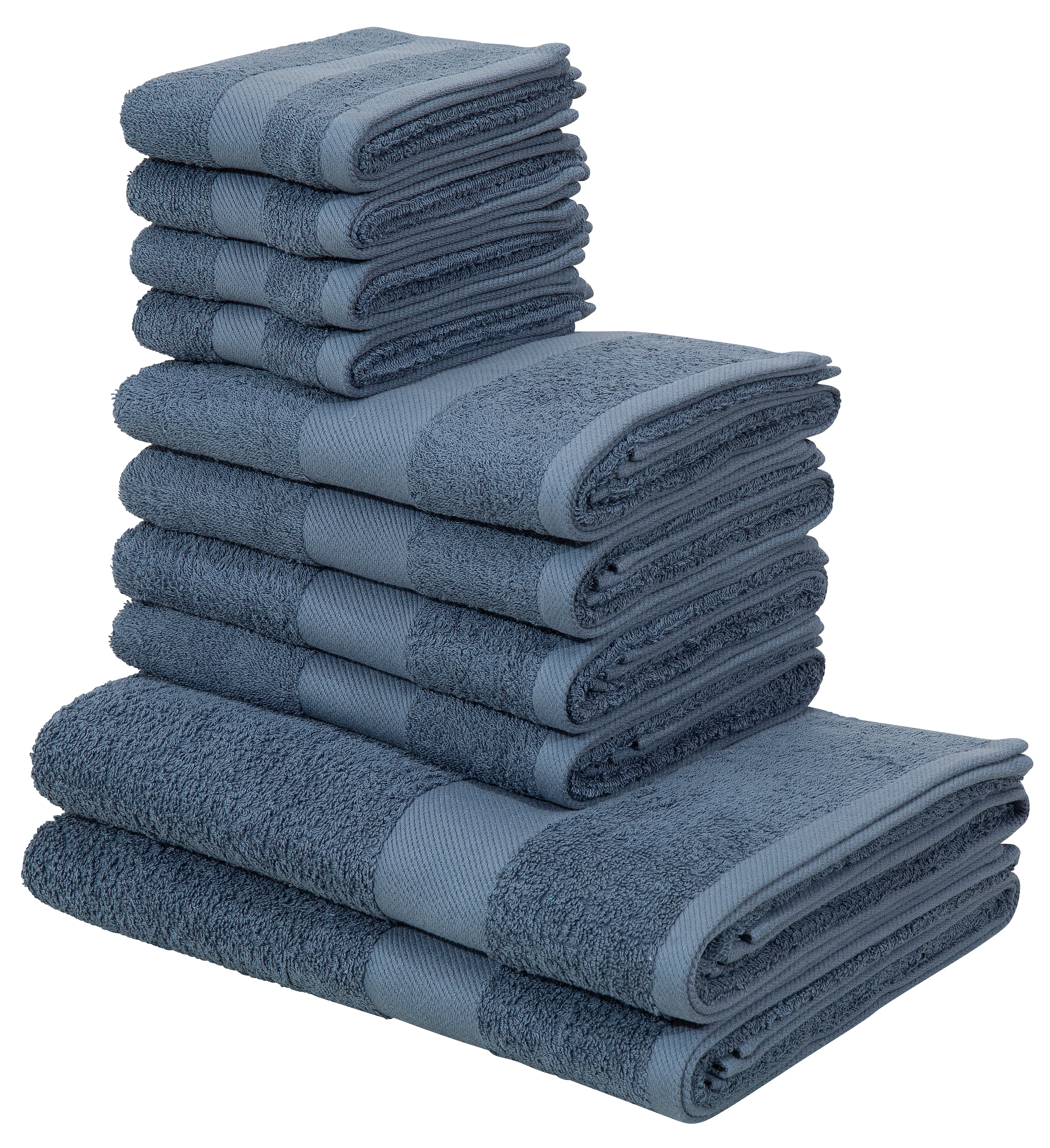my home Handtuch tlg., dezenten Set Baumwoll-Handtücher 100% Set, 10 bestellen in im Handtuchset Online-Shop »Melli«, Farben, Walkfrottee