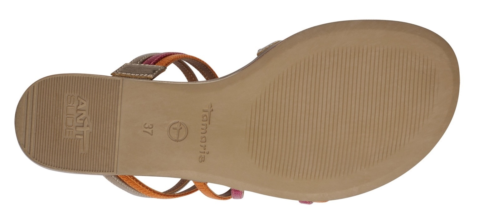 Tamaris Pantolette, Keilabsatz, Sommerschuh, Schlupfschuh in veganer Verarbeitung