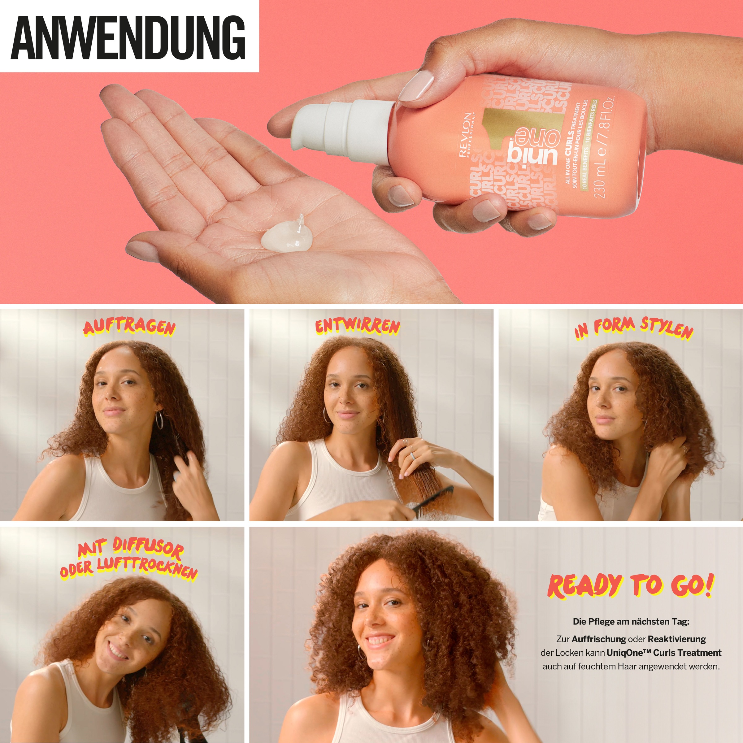 REVLON PROFESSIONAL Leave-in Pflege »All In One Curls Hair Treatment 230 ml«, (1 tlg.)