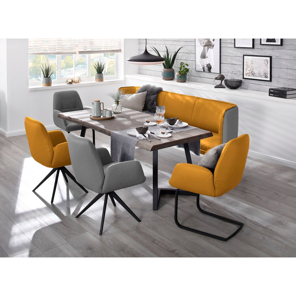 W.SCHILLIG Essbank »chloé«, 3-Sitzer Küchensofa mit Absetzung im Rücken, inspiriert von Pantone 2021, in 3 Breiten