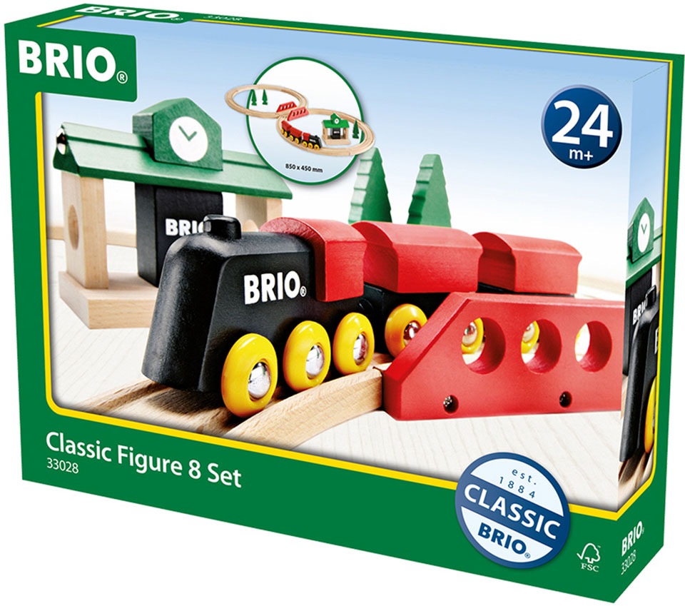 BRIO® Spielzeug-Eisenbahn »Bahn Acht Set - Classic Line«, (Set), Made in Europe; FSC® - schützt Wald - weltweit