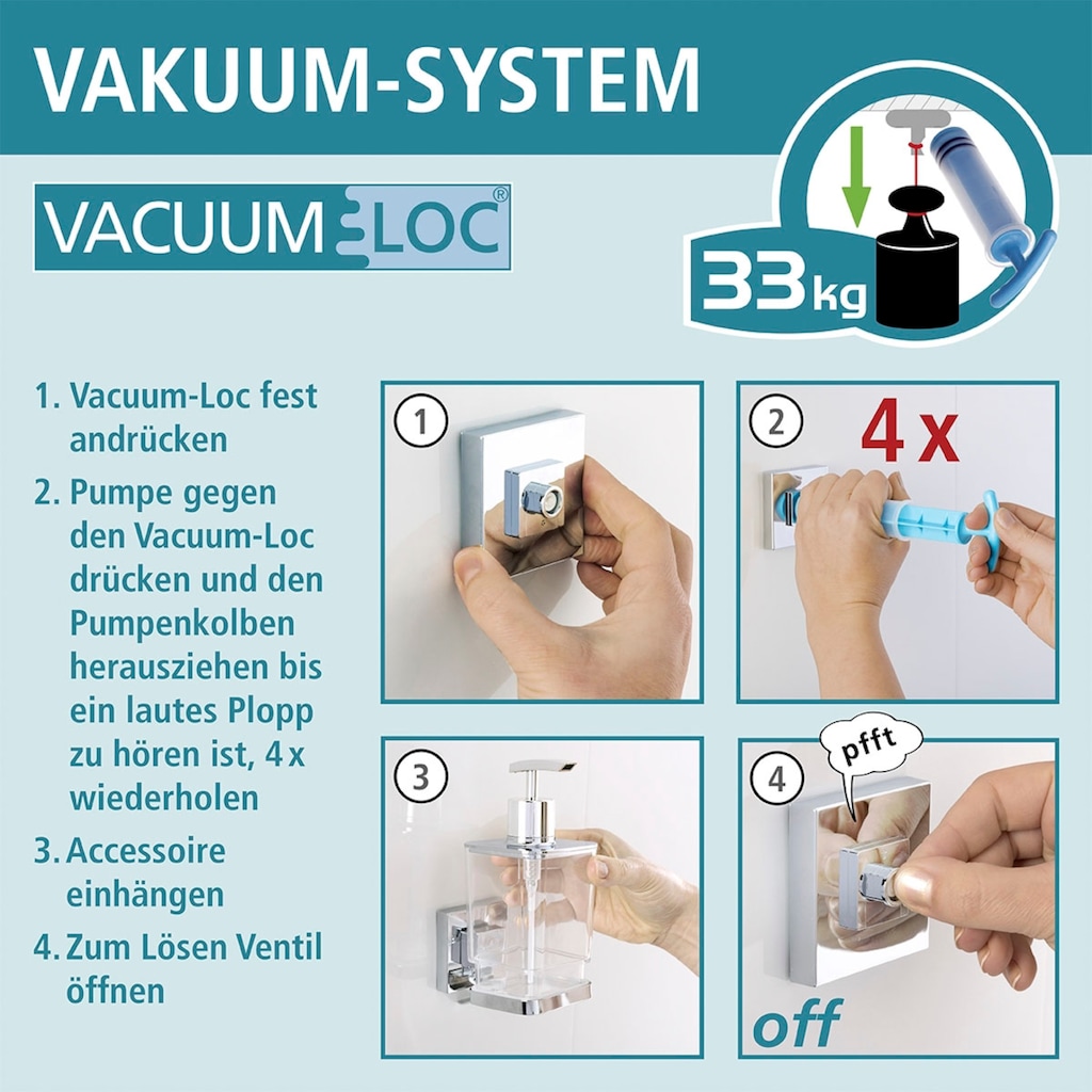 WENKO Duschablage »Vacuum-Loc Quadro«