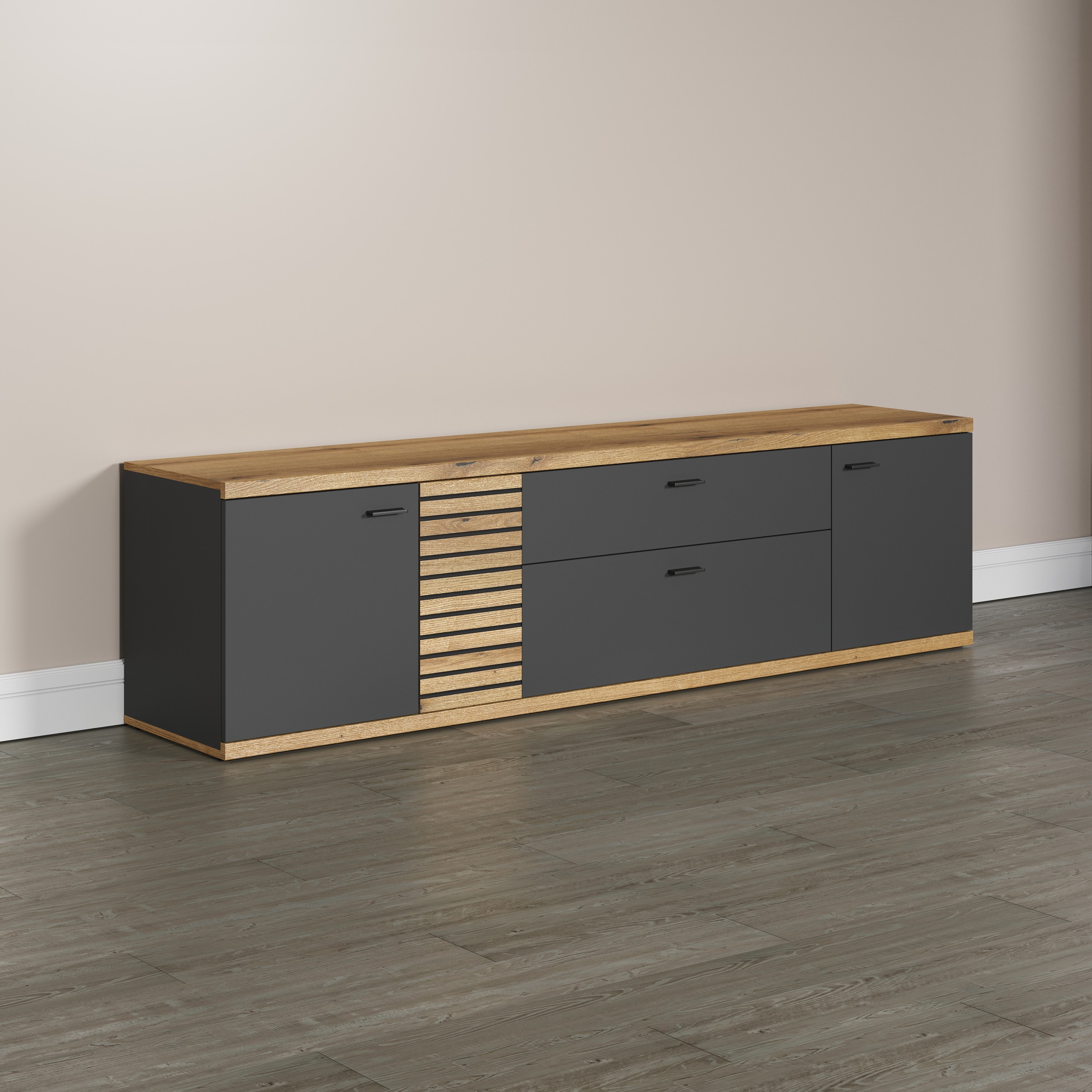 INOSIGN Lowboard »Galway TV-Kommode«, TV-Lowboard im Modernen Design, Breite 202 cm