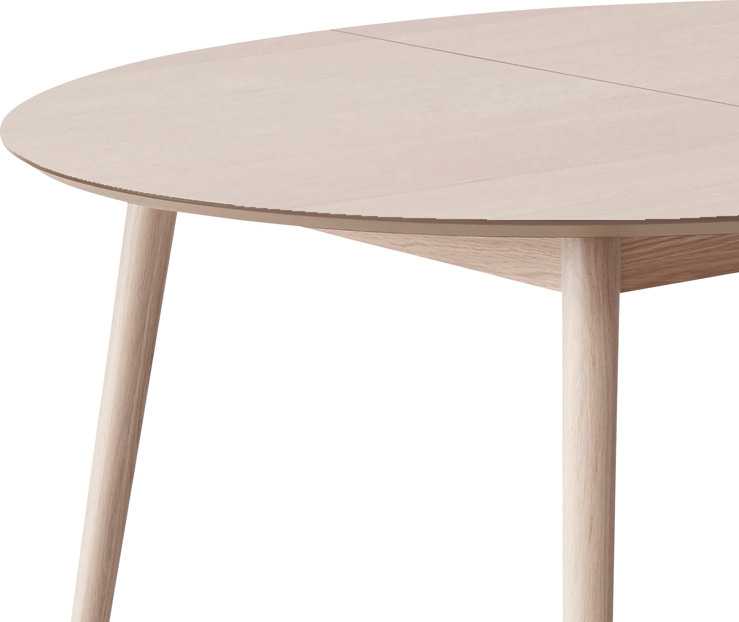 Hammel Furniture Esstisch »Meza Designtisch mit Auszugsfunktion und 2 Einlegeplatten«, Ø135(231) cm, runde Tischplatte aus MDF/Laminat, Massivholzgestell