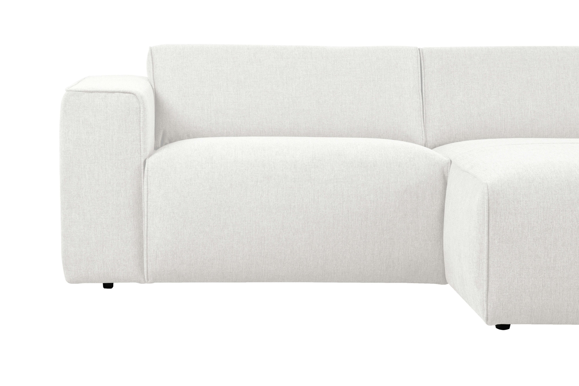 andas Ecksofa »Noord mit Kedernaht, Breite 234 cm«, Cord, Struktur, Webstoff, mit Wellenunterfederung, Massivholzrahmen