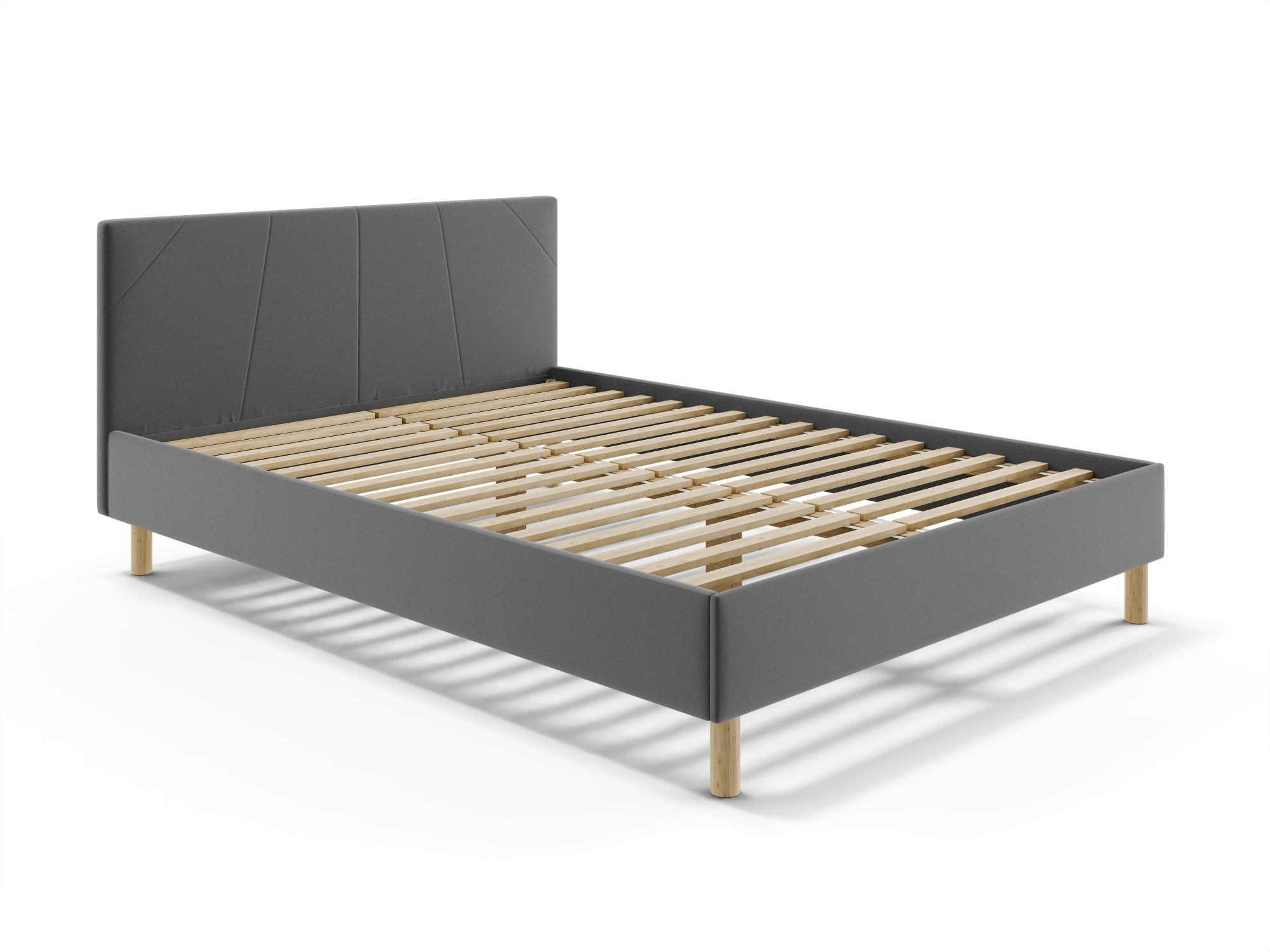 andas Polsterbett »Albybyn, Bettgestell mit Kopfteil und Lattenrost, in 2 B günstig online kaufen