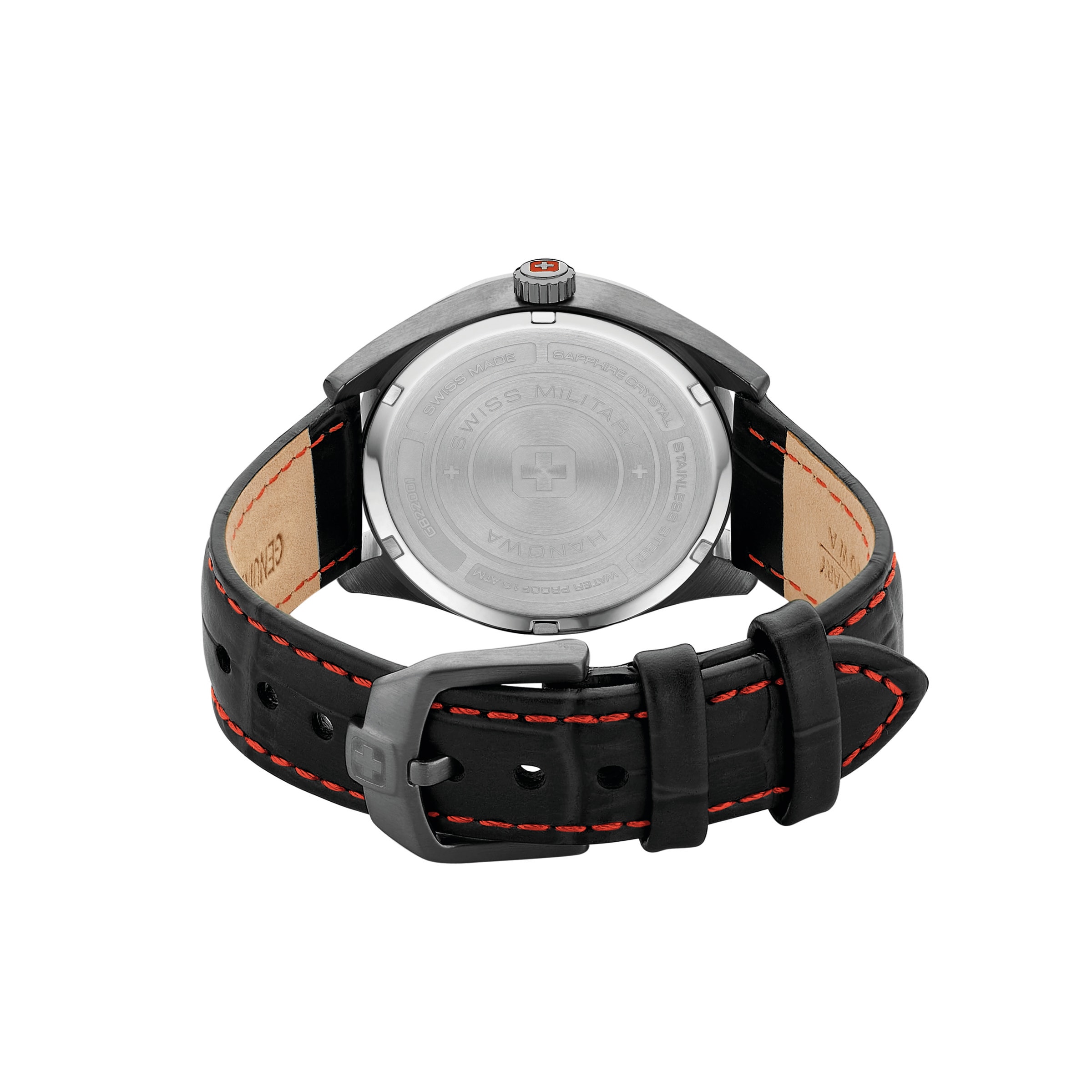 Swiss Military Hanowa Quarzuhr »Roadrunner« Armbanduhr, Herrenuhr, Swiss Made, Lederarmband, analog, Tag