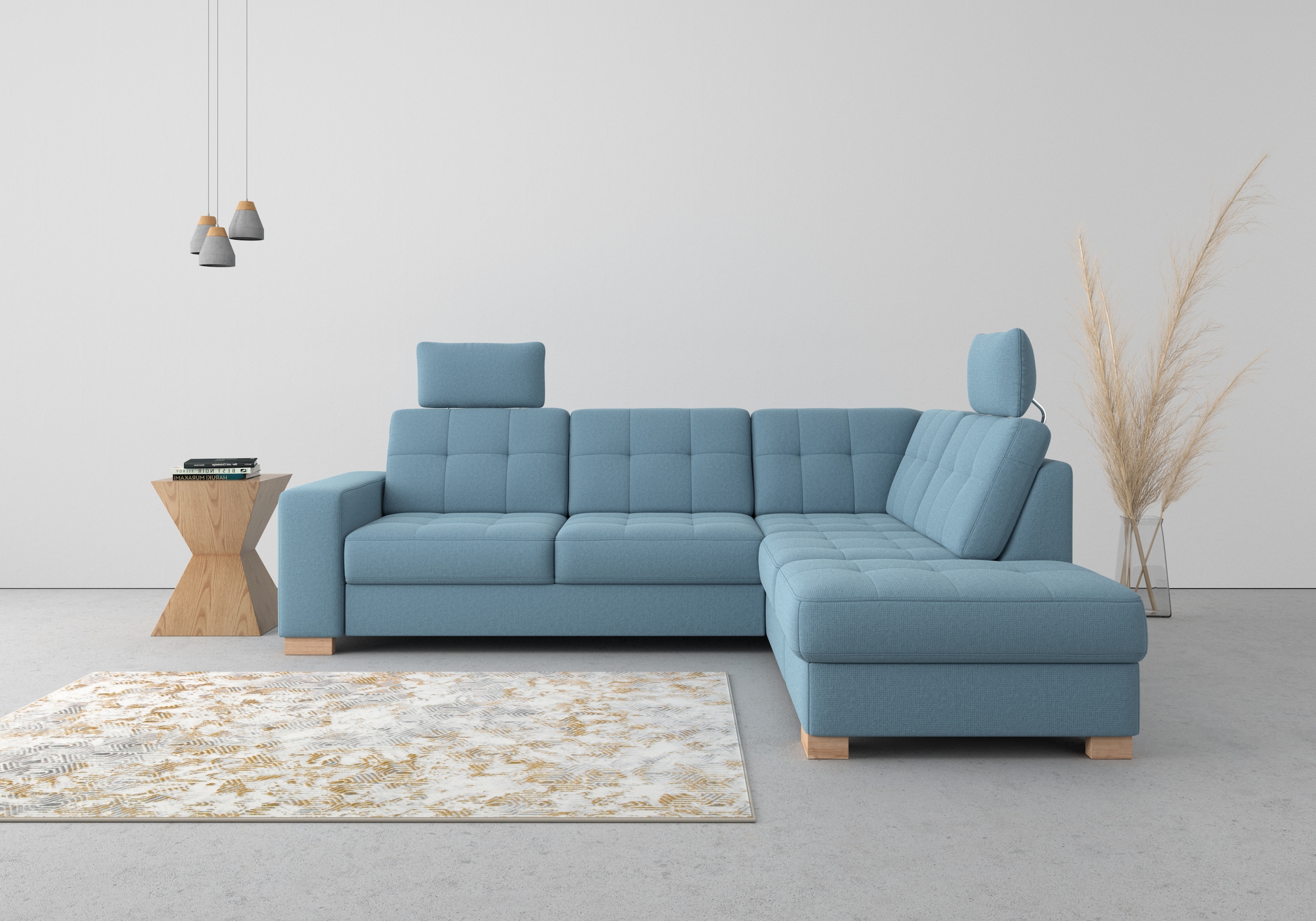 sit&more Ecksofa »Quincy L-Form«, wahlweise mit Bettfunktion und Bettkasten günstig online kaufen