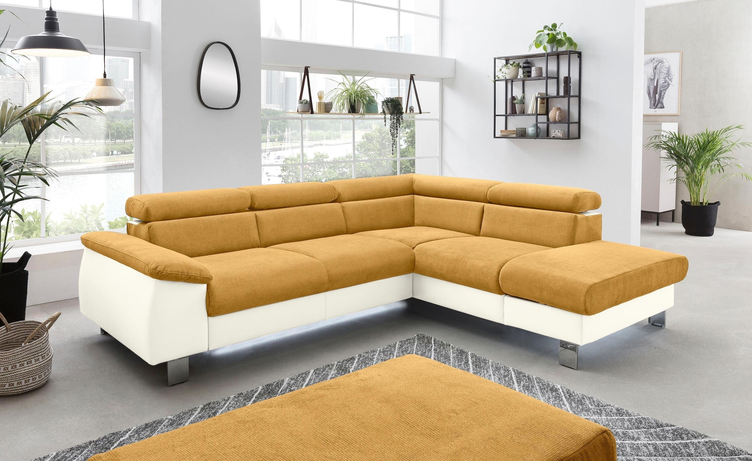 COTTA Polstergarnitur »Komaris L-Form«, (Set), Set bestehend aus: Ecksofa m günstig online kaufen