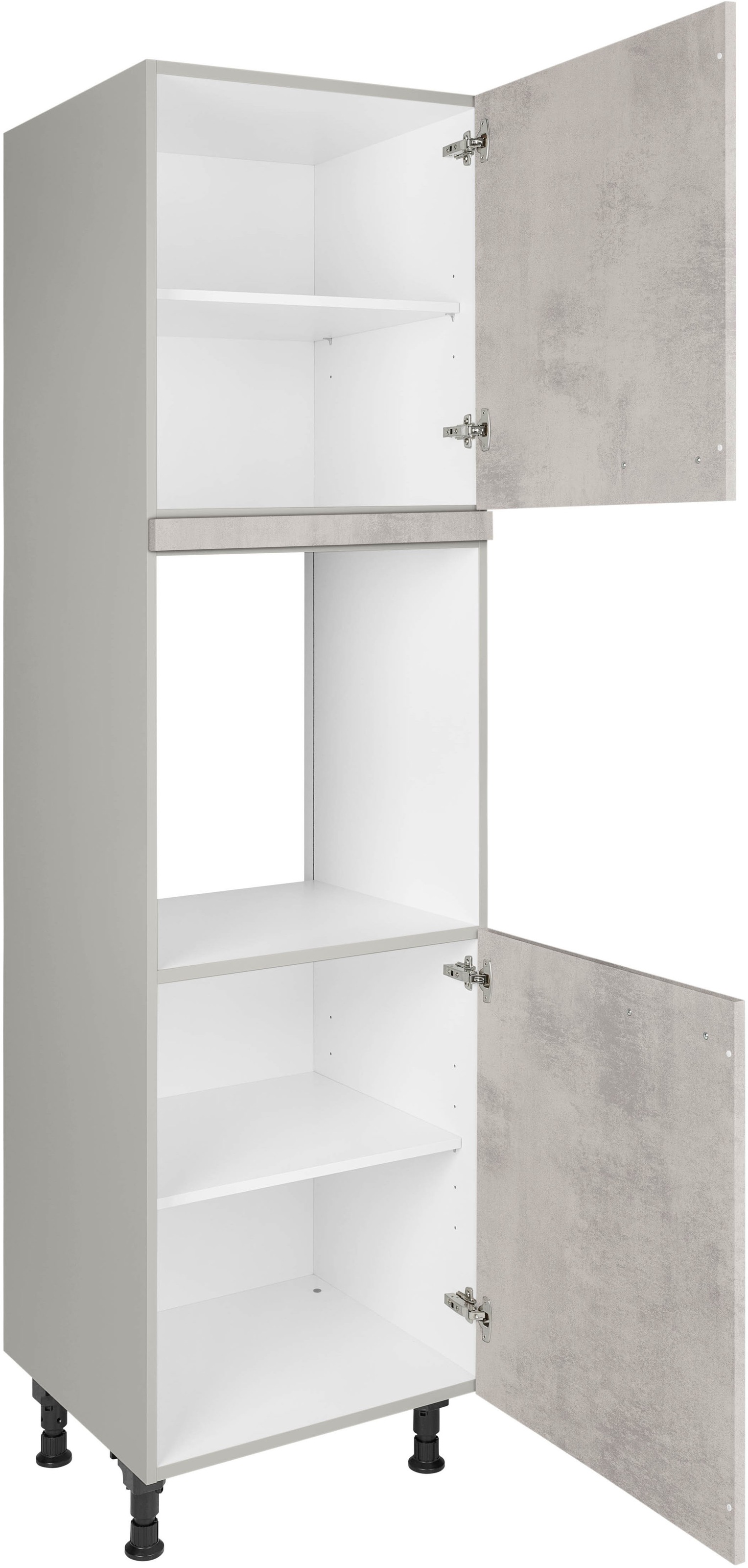 nobilia® Herdumbauschrank »"Riva", Ausrichtung wählbar, mit zwei zusätzlichen Türen,«, vormontiert, Breite/Höhe: 60/167,8 cm
